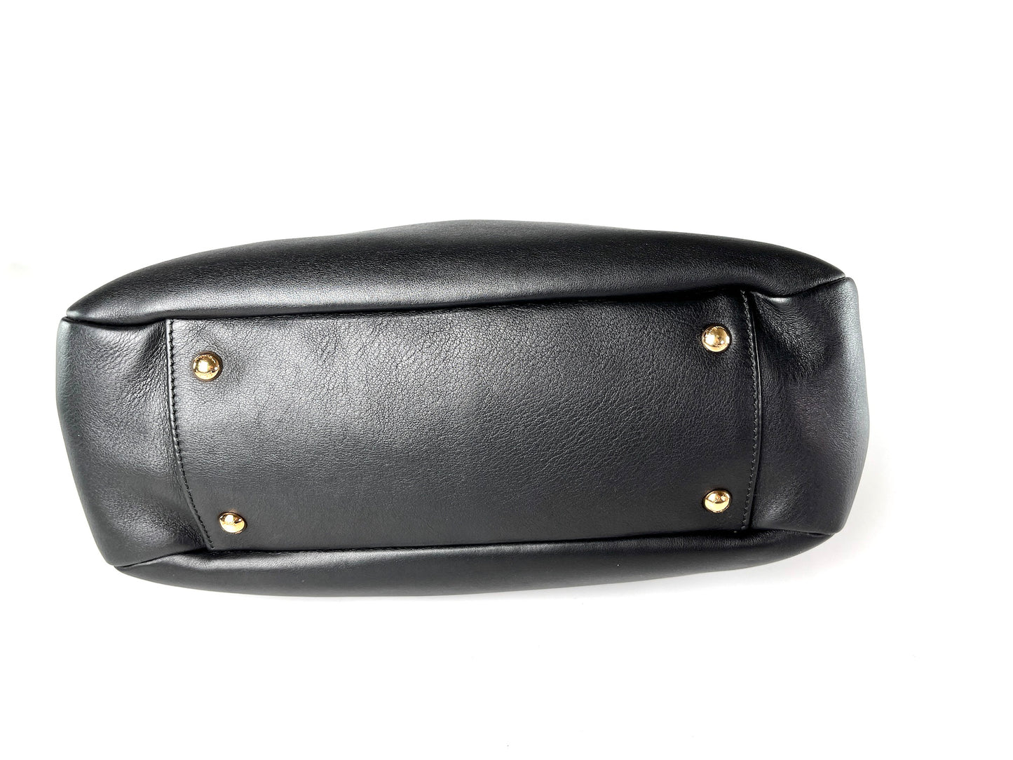 Salvatore Ferragamo Black Gancini Braided Leather Tote Bag