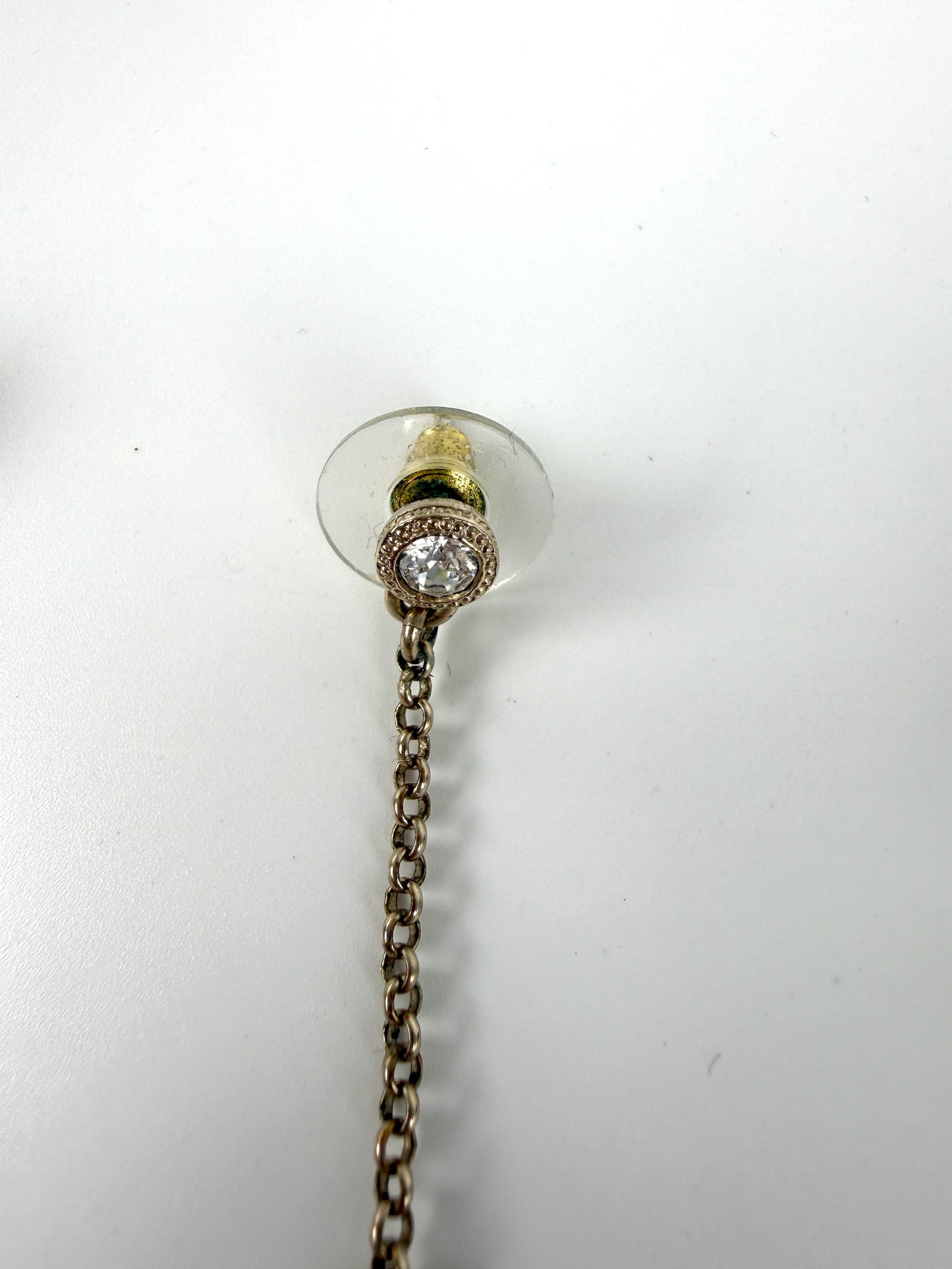 CHANEL CC Drop Multicolor Light Gold Strass Earrings