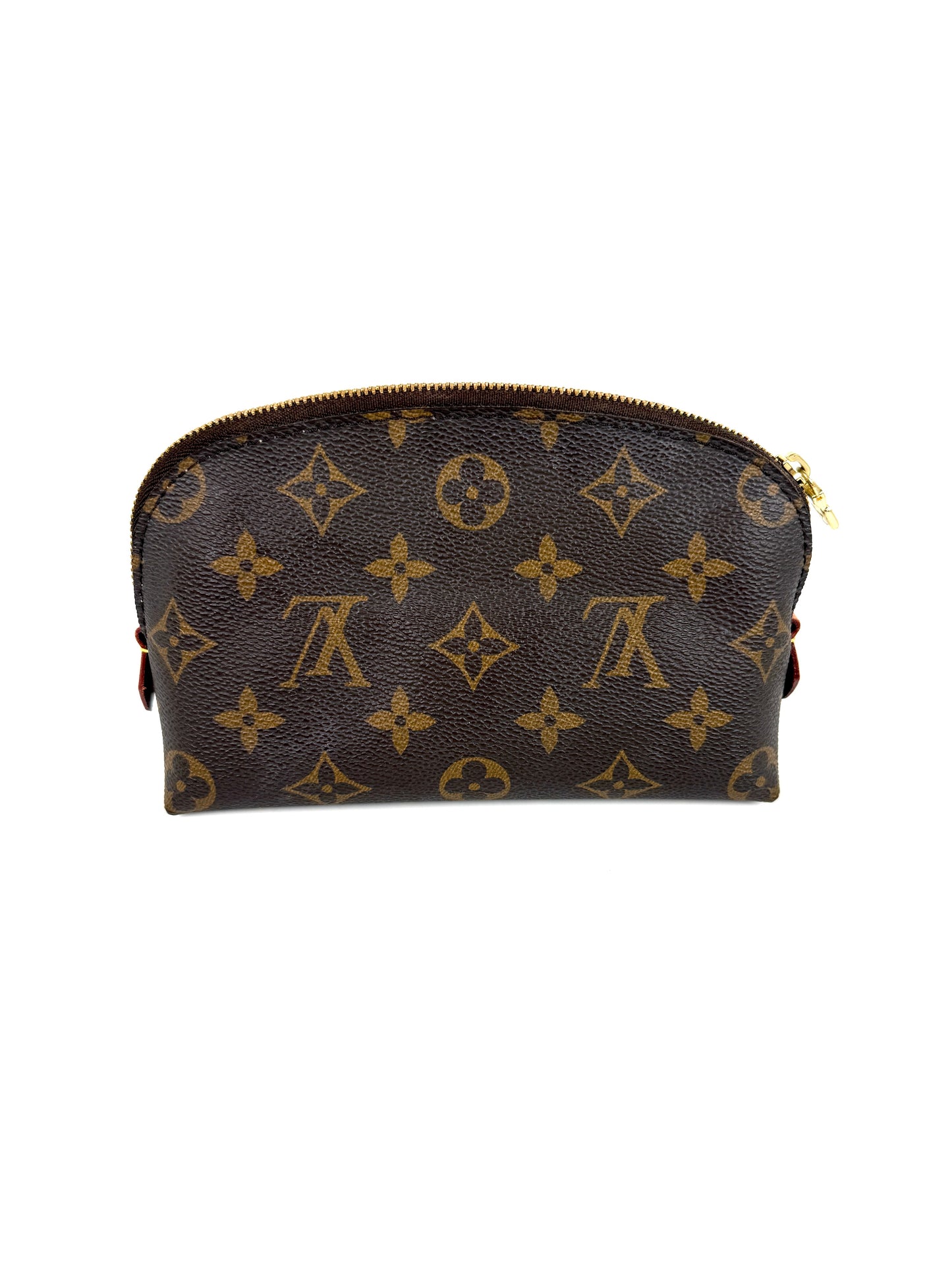 LOUIS VUITTON Brown Monogram Cosmetic Zip Pouch