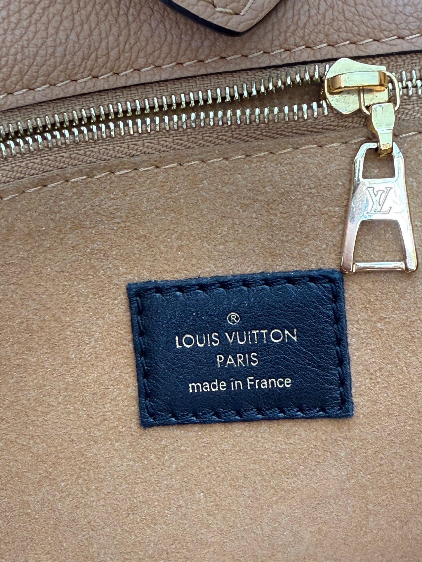 LOUIS VUITTON On My Side Black Brown Top Handle Crossbody Tote Bag MM