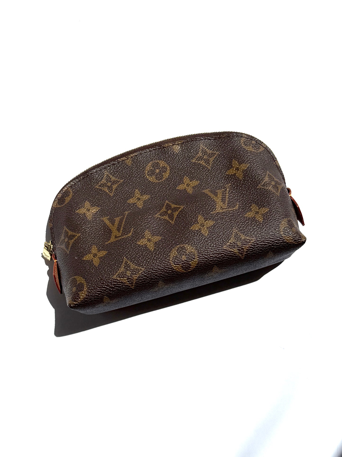 LOUIS VUITTON Brown Monogram Cosmetic Zip Pouch Case