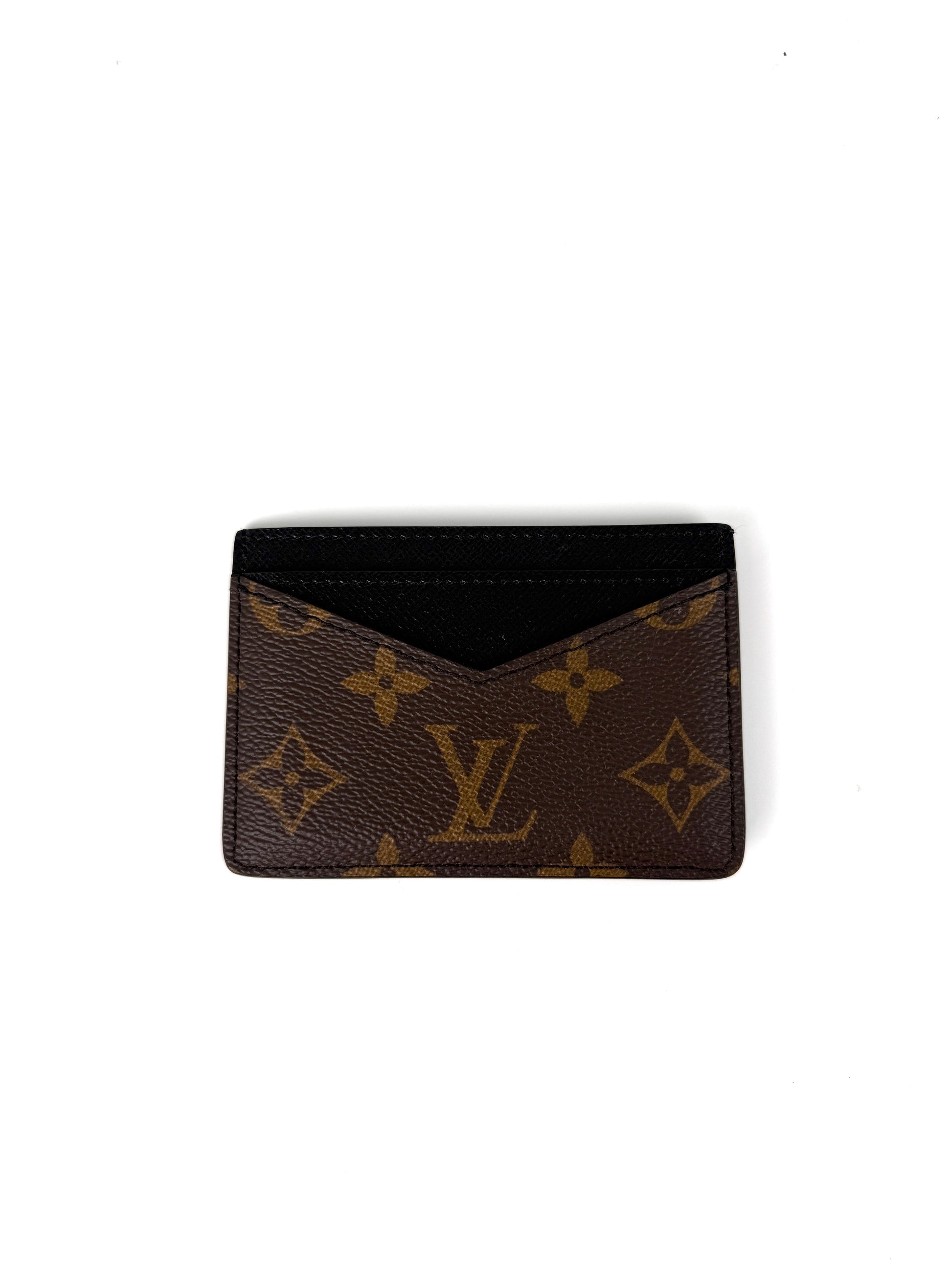 Louis Vuitton Macassar Neo Porte-Cartes Brown Black Monogram Card Case Holder