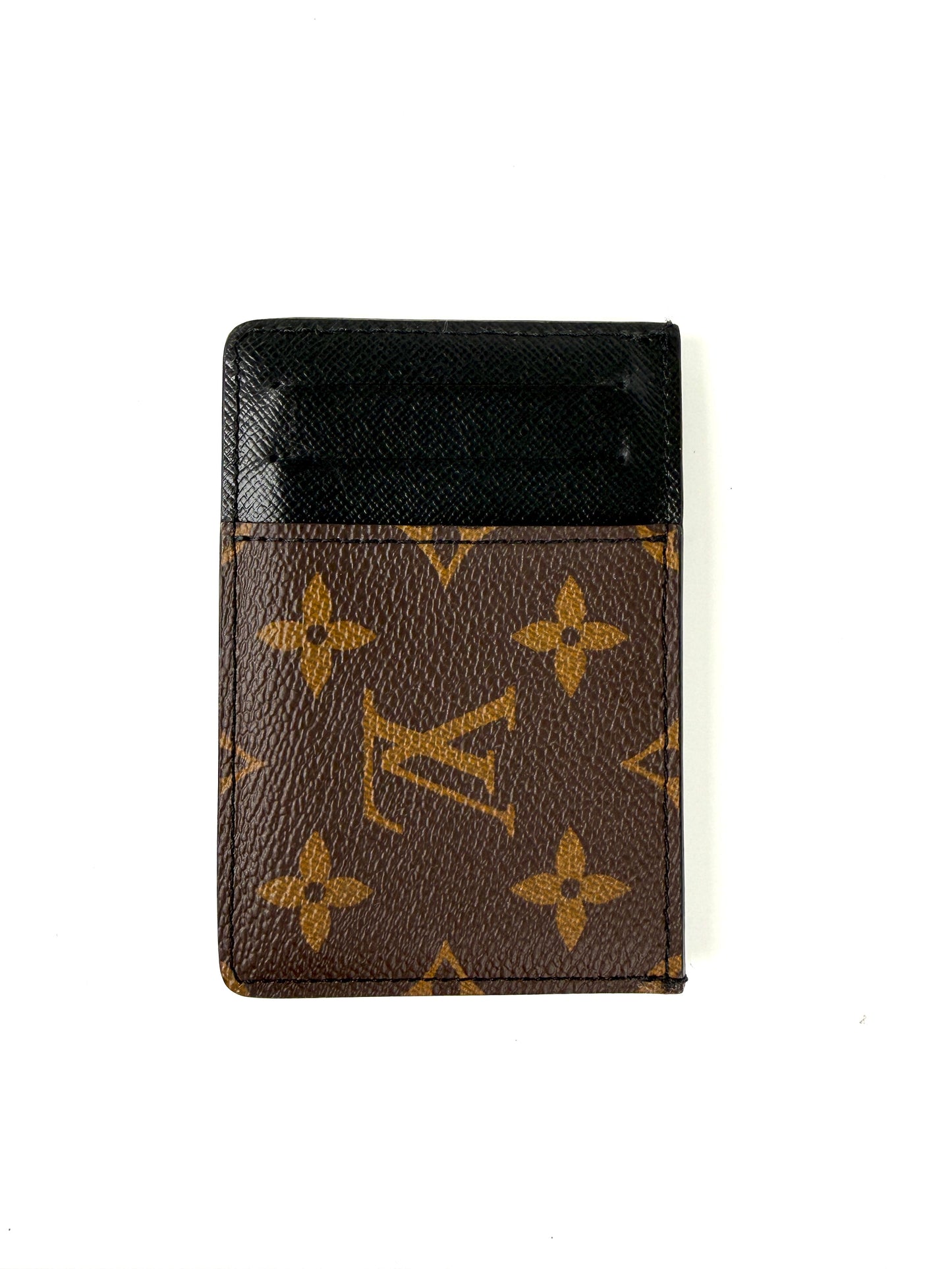 Louis Vuitton Macassar Neo Porte-Cartes Brown Black Monogram Card Case Holder