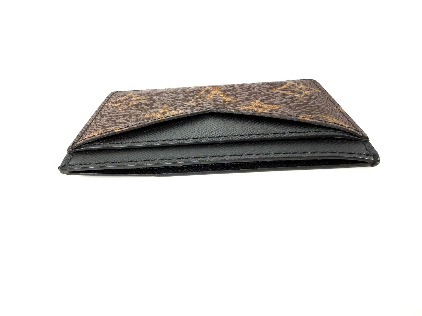 Louis Vuitton Macassar Neo Porte-Cartes Brown Black Monogram Card Case Holder