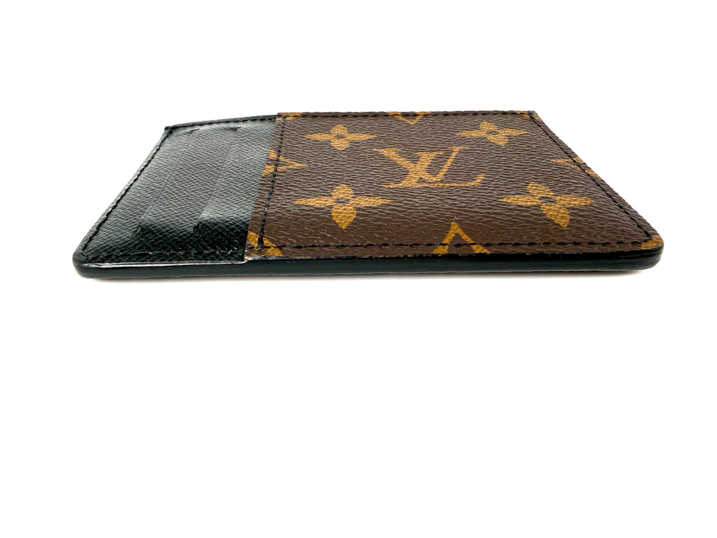 Louis Vuitton Macassar Neo Porte-Cartes Brown Black Monogram Card Case Holder