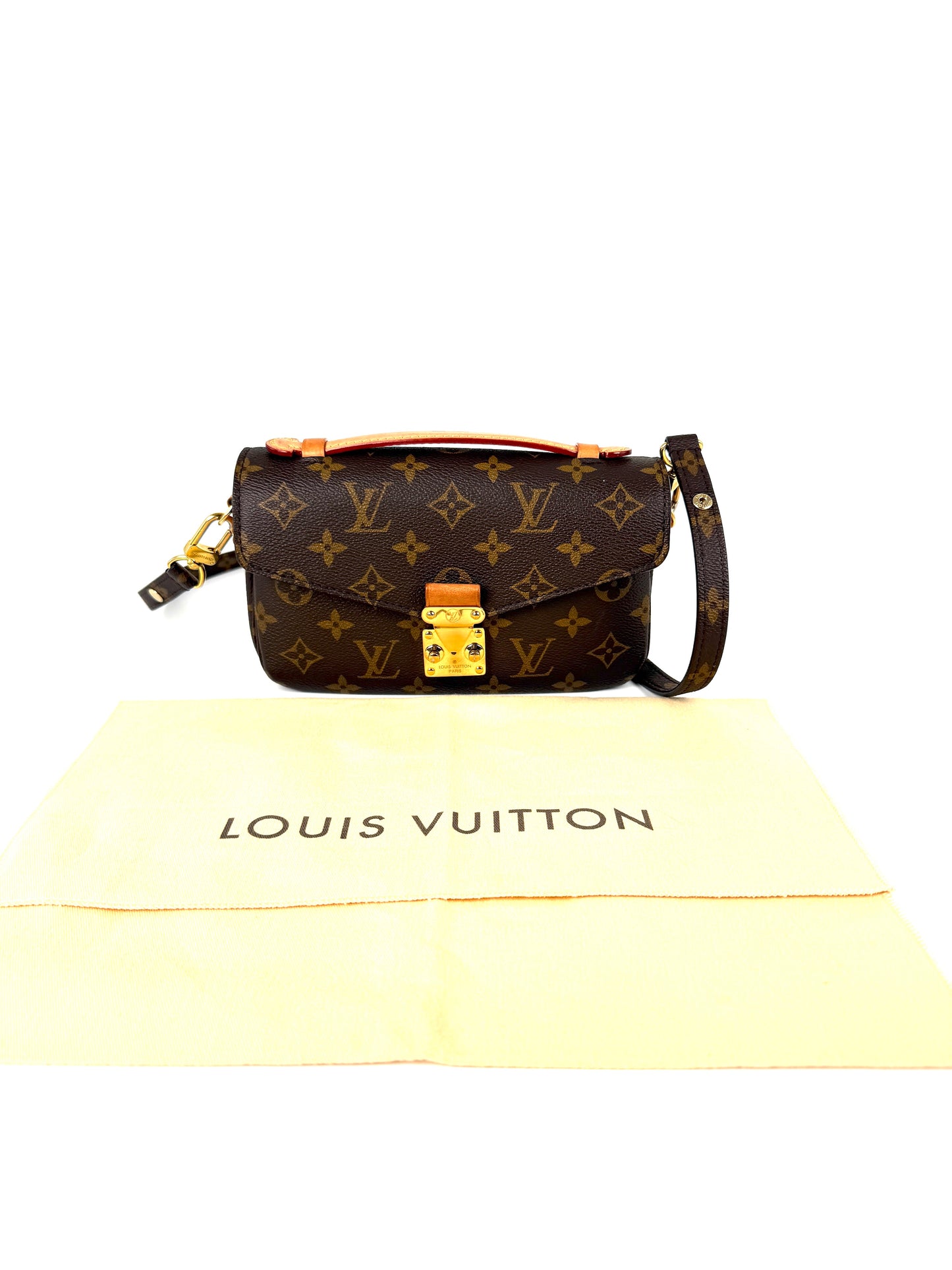 Louis Vuitton Pochette Metis East West Brown Monogram Crossbody Bag