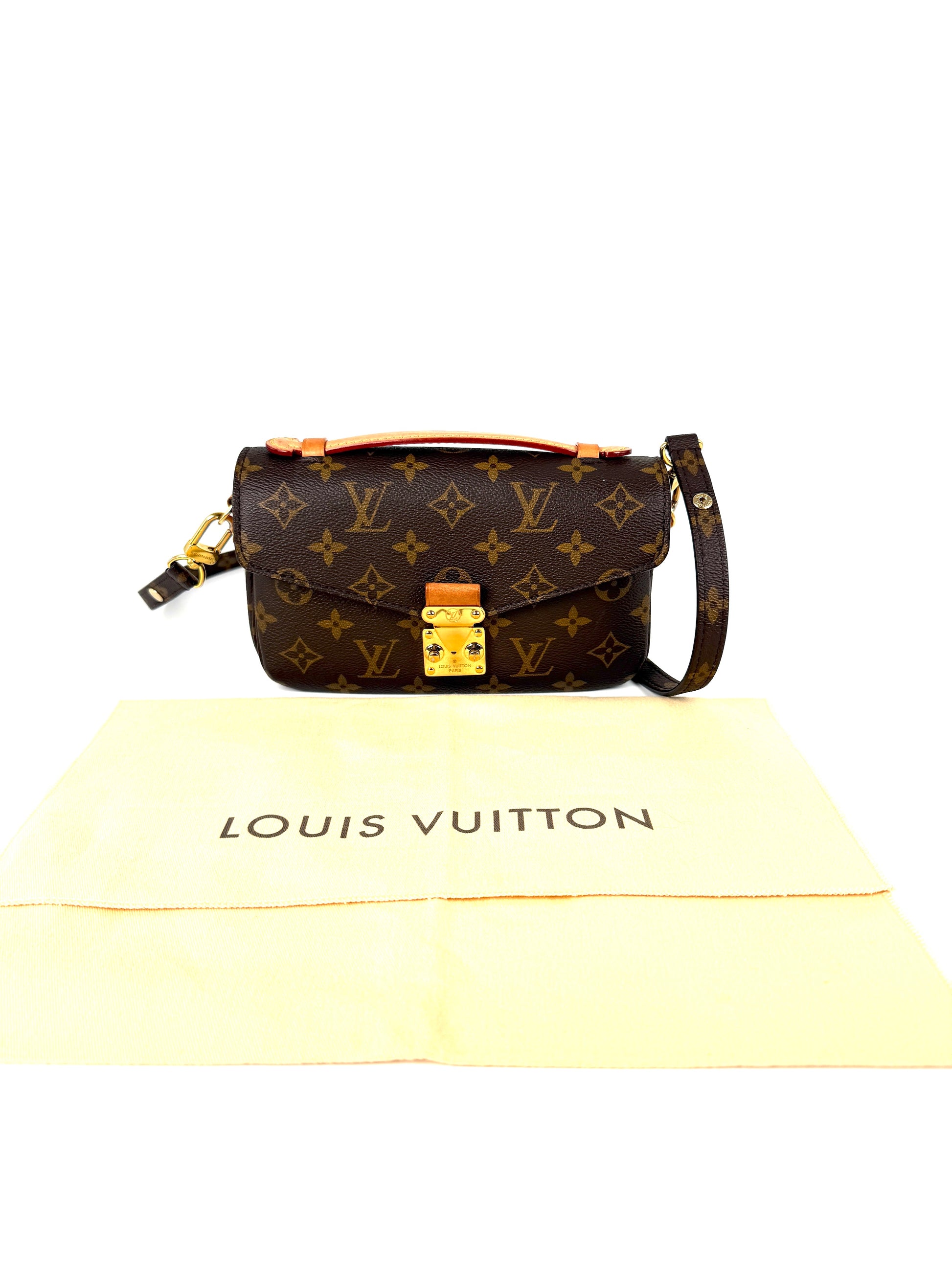 Louis Vuitton Pochette Metis East West Brown Monogram Crossbody Bag