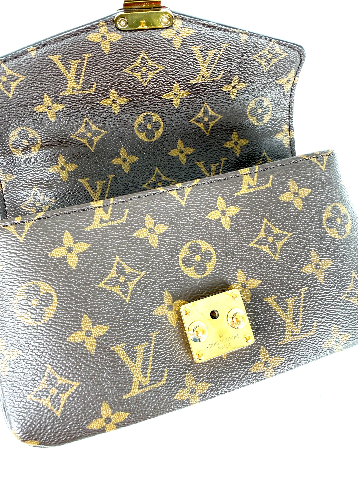 Louis Vuitton Pochette Metis East West Brown Monogram Crossbody Bag
