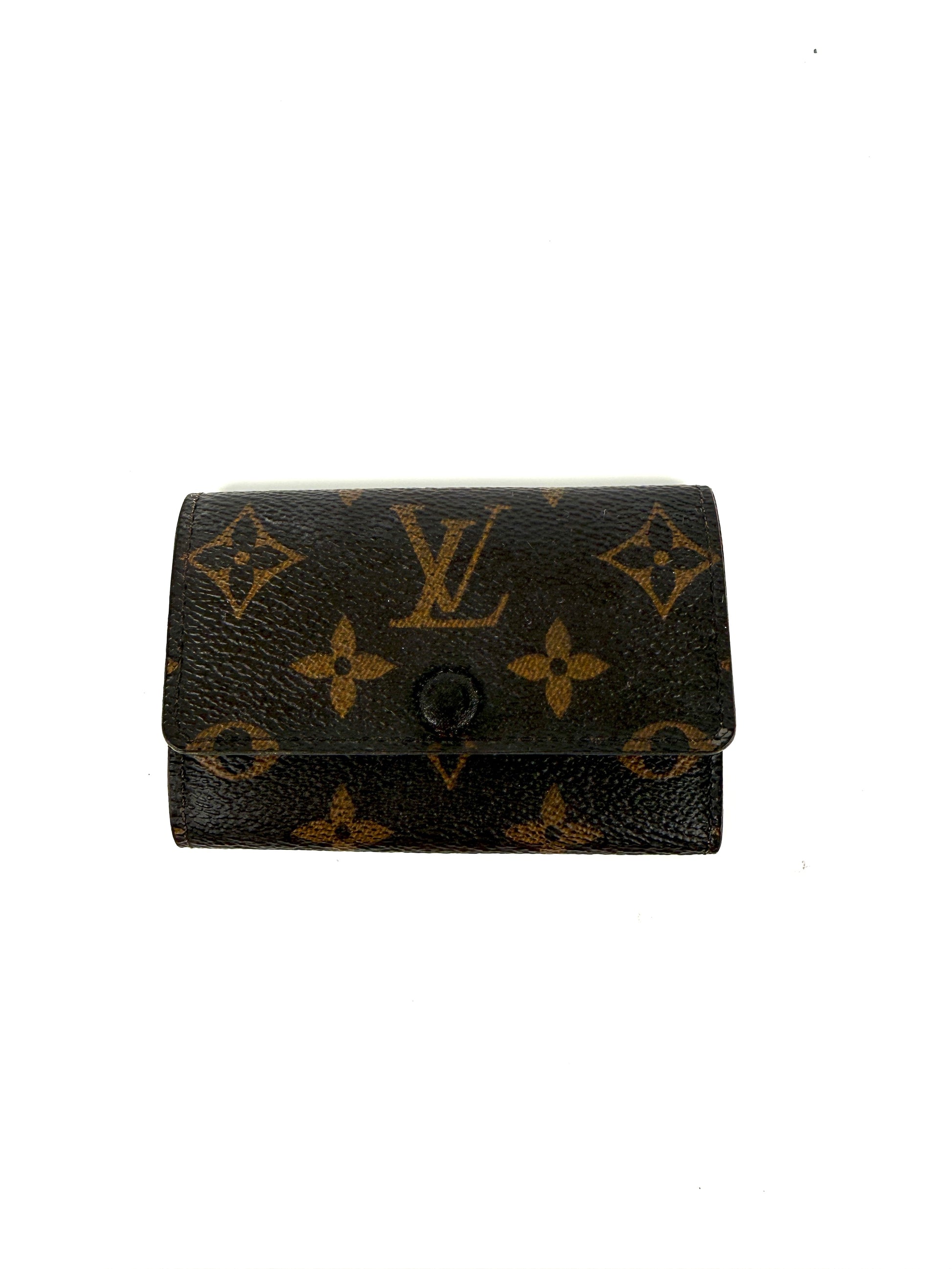 LOUIS VUITTON Monogram 6 Key Holder Case Brown Pink