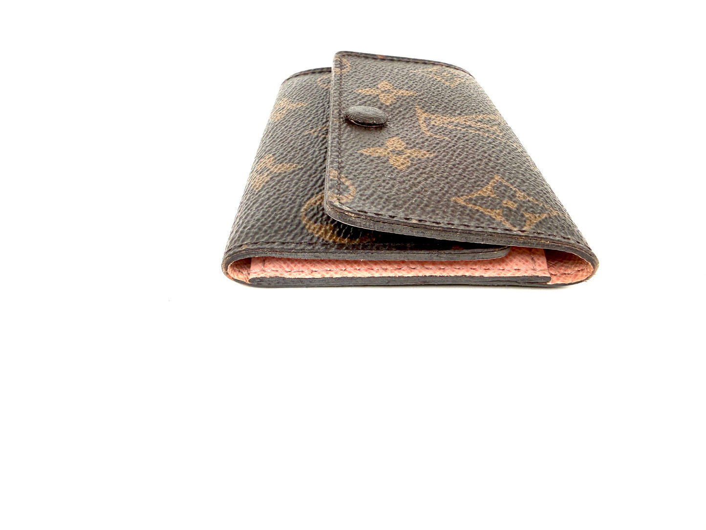 LOUIS VUITTON Monogram 6 Key Holder Case Brown Pink