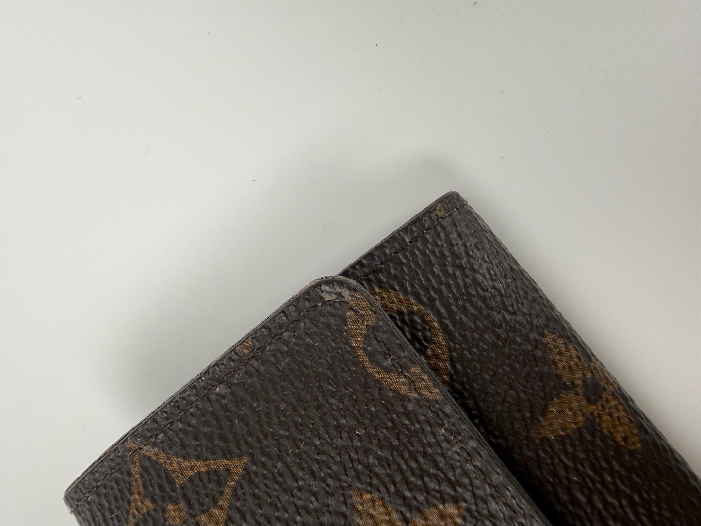 LOUIS VUITTON Monogram 6 Key Holder Case Brown Pink