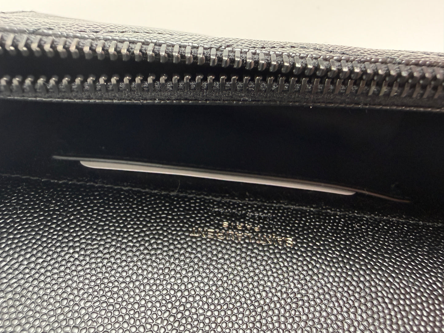 Saint Laurent YSL Cassandre Envelope Monogram So Black Chain Wallet Grain de Poudre Crossbody Bag New