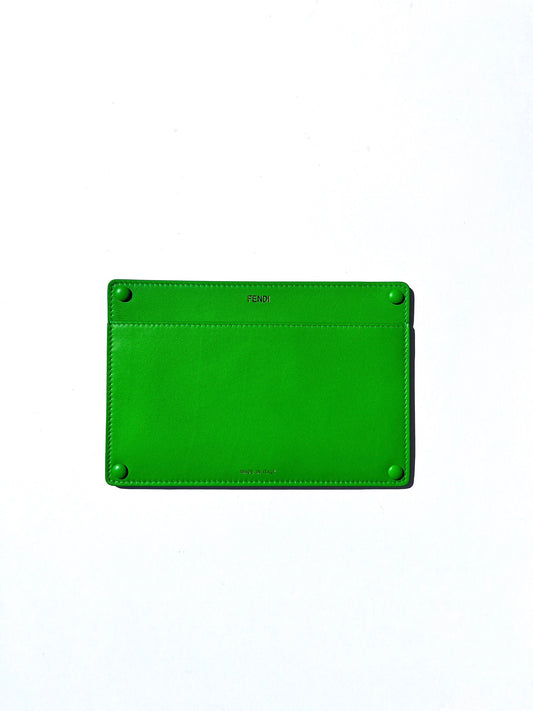 New FENDI Green Peekaboo Nappa Leather Tomatillo Pocket