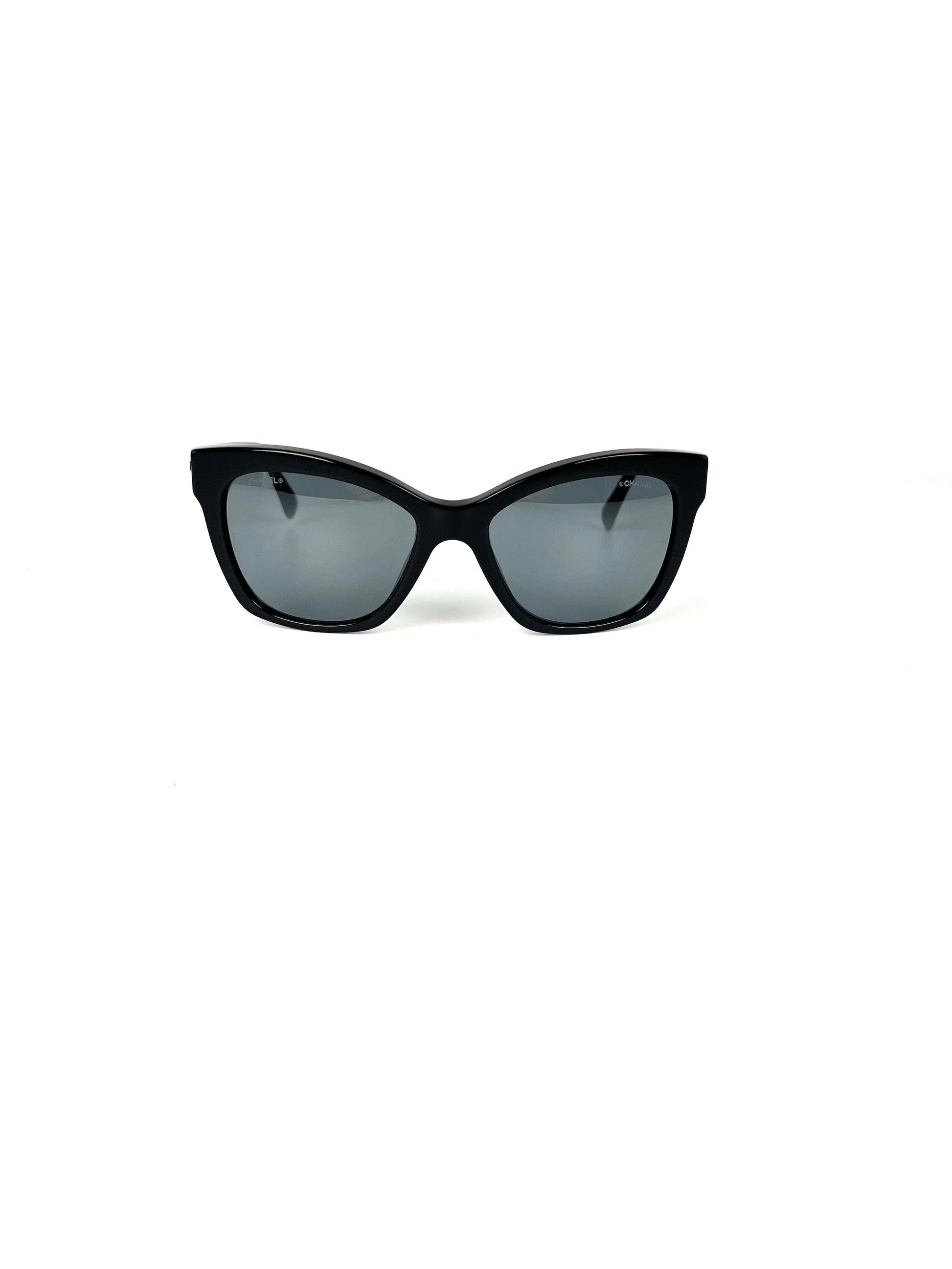 CHANEL Boy 5313 Acetate CC Butterfly Signature Black Sunglasses