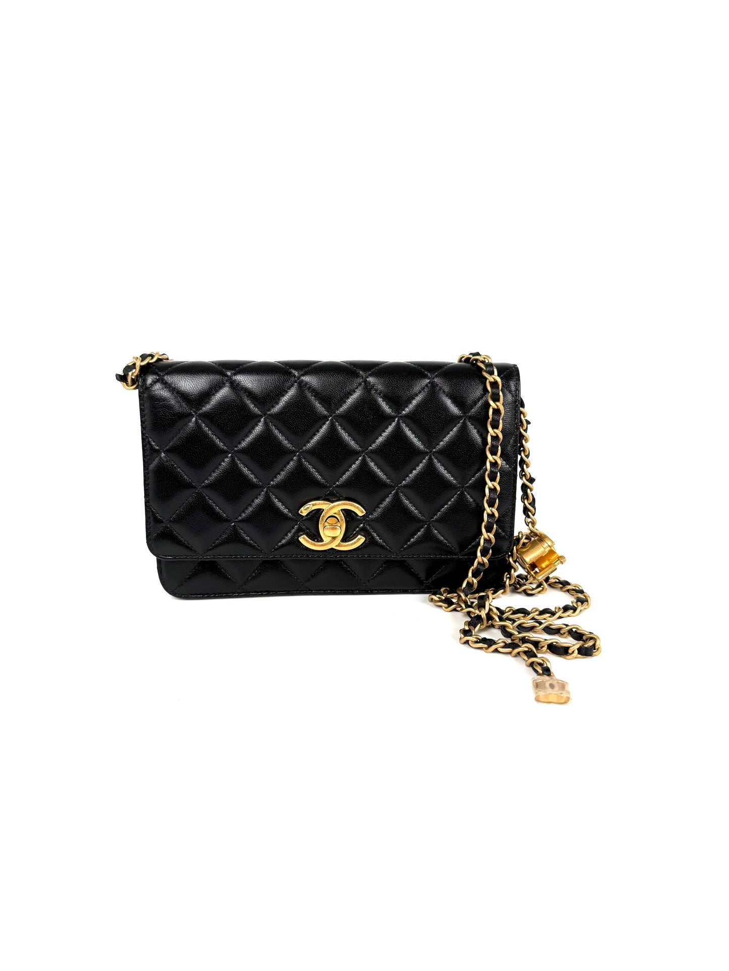 Chanel 2026 Lambskin Quilted Leather Adjustable Wallet on Chain WOC 