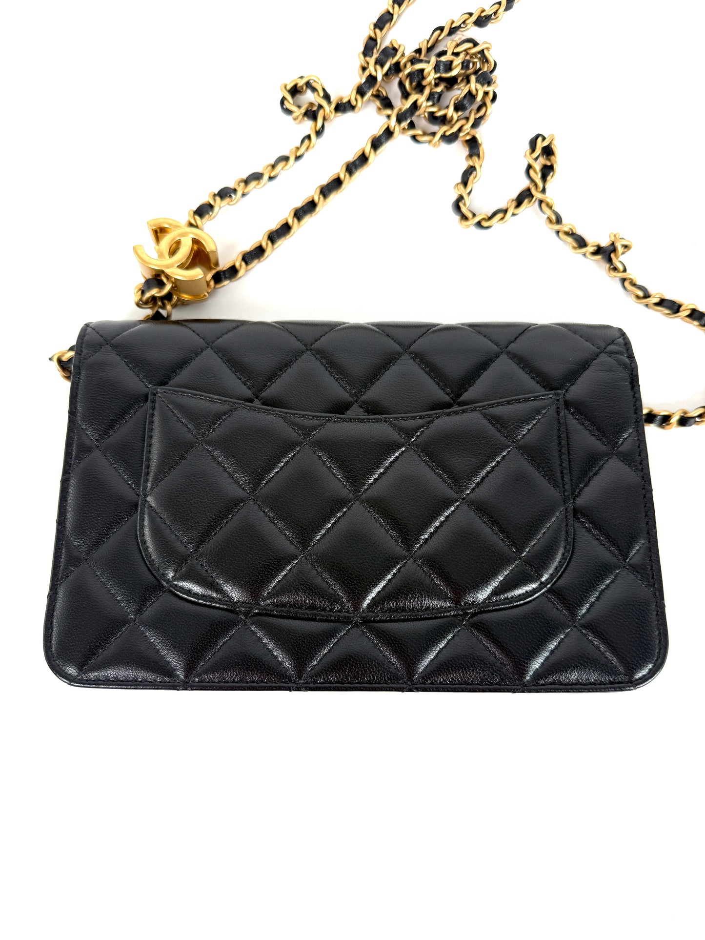 Chanel 2026 Lambskin Quilted Leather Adjustable Wallet on Chain WOC