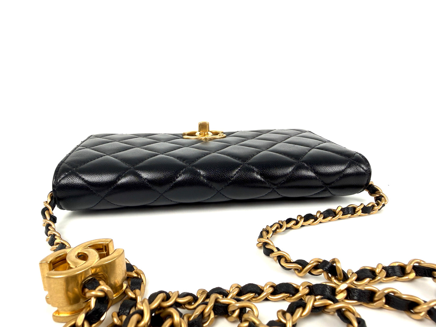 Chanel 2026 Lambskin Quilted Leather Adjustable Wallet on Chain WOC