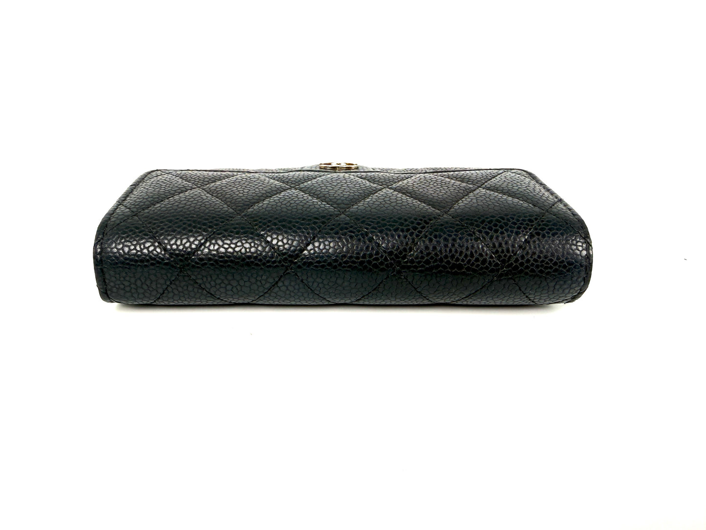 Chanel Flap Medium Gusset Black Caviar Leather Wallet