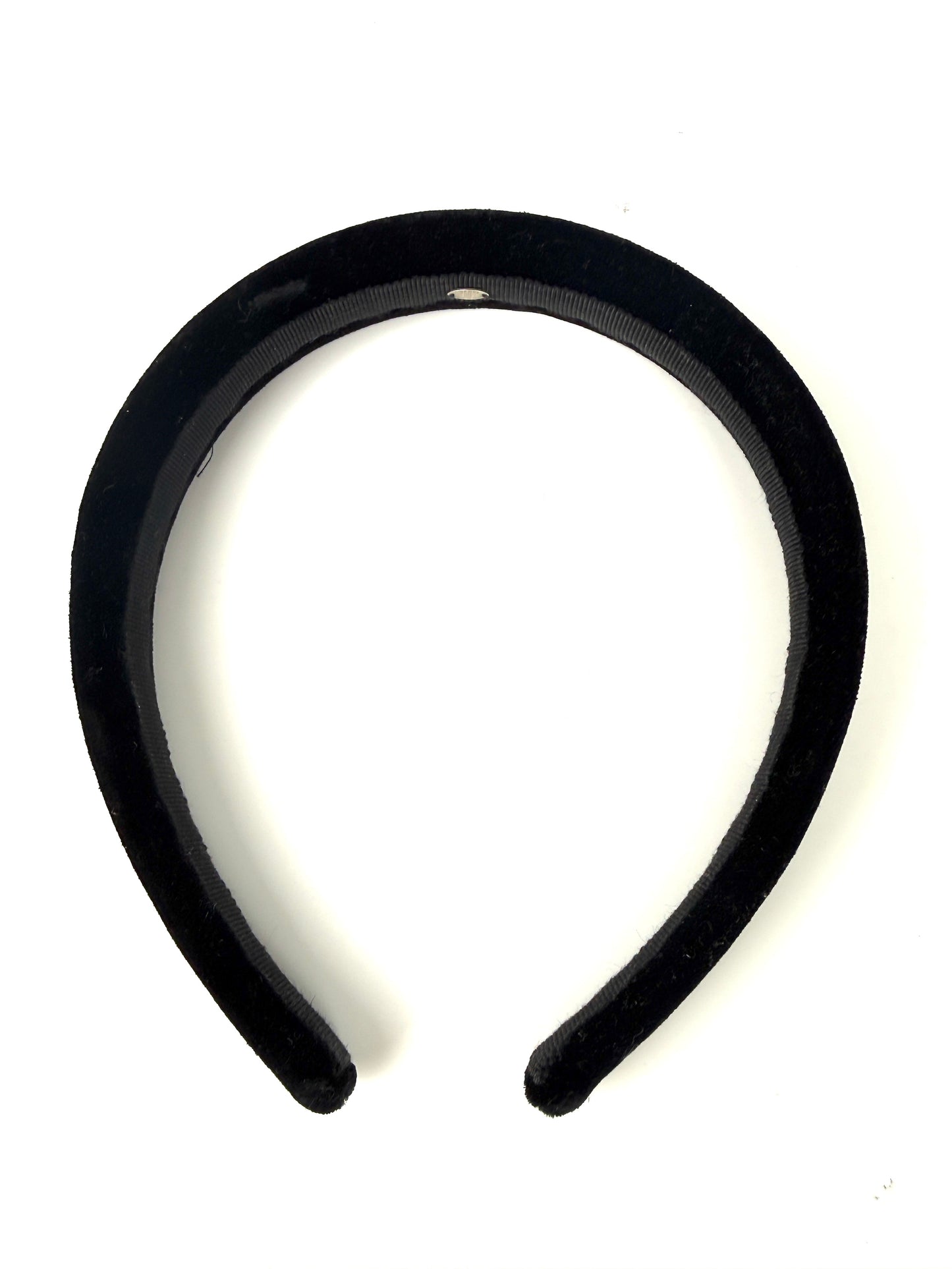 CHANEL CC Logo Black Velvet Headband