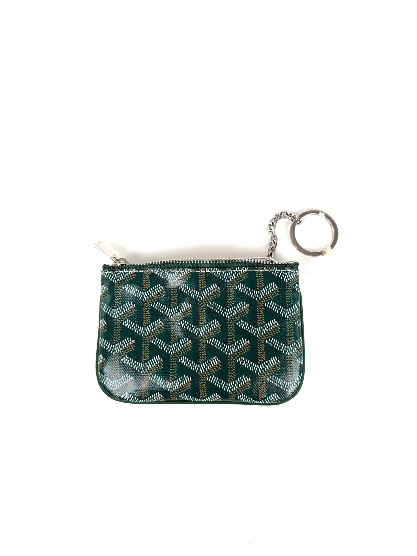 GOYARD Goyardine Nano Senta Key Pouch Green New