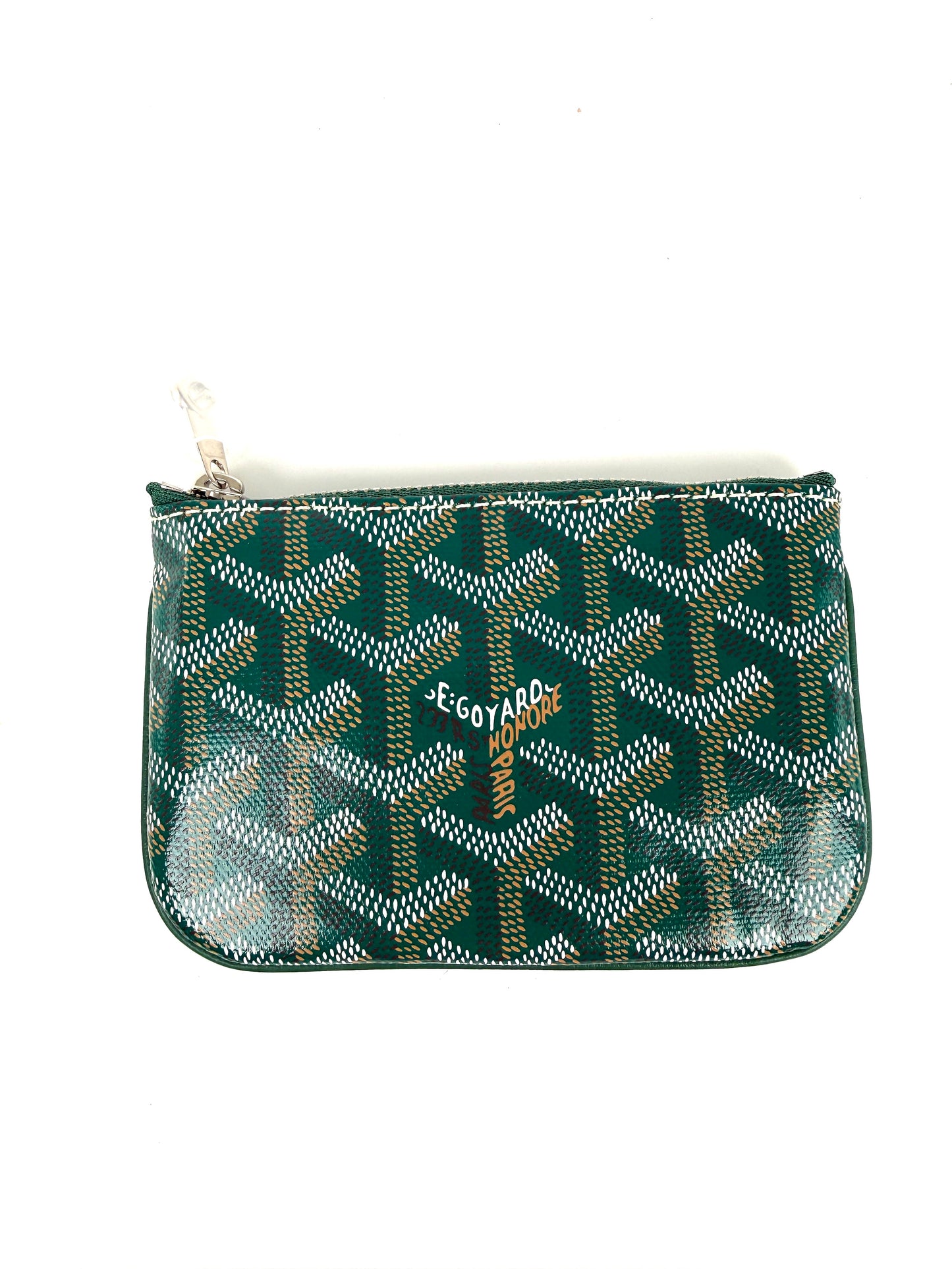 GOYARD Goyardine Nano Senta Key Pouch Green New