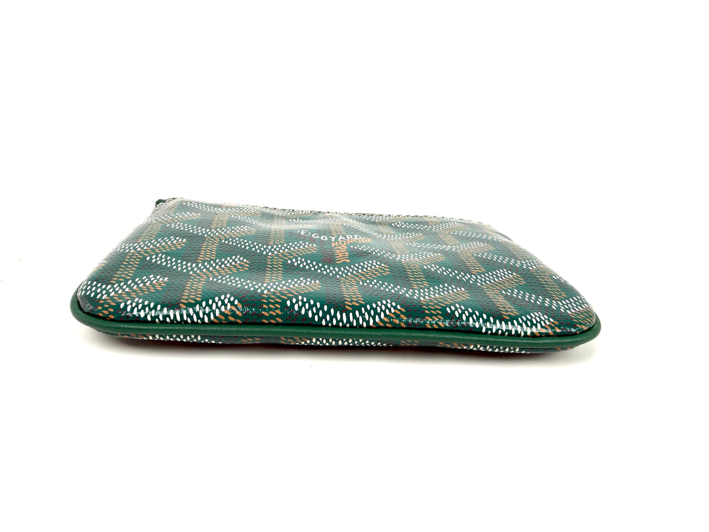 GOYARD Goyardine Nano Senta Key Pouch Green New