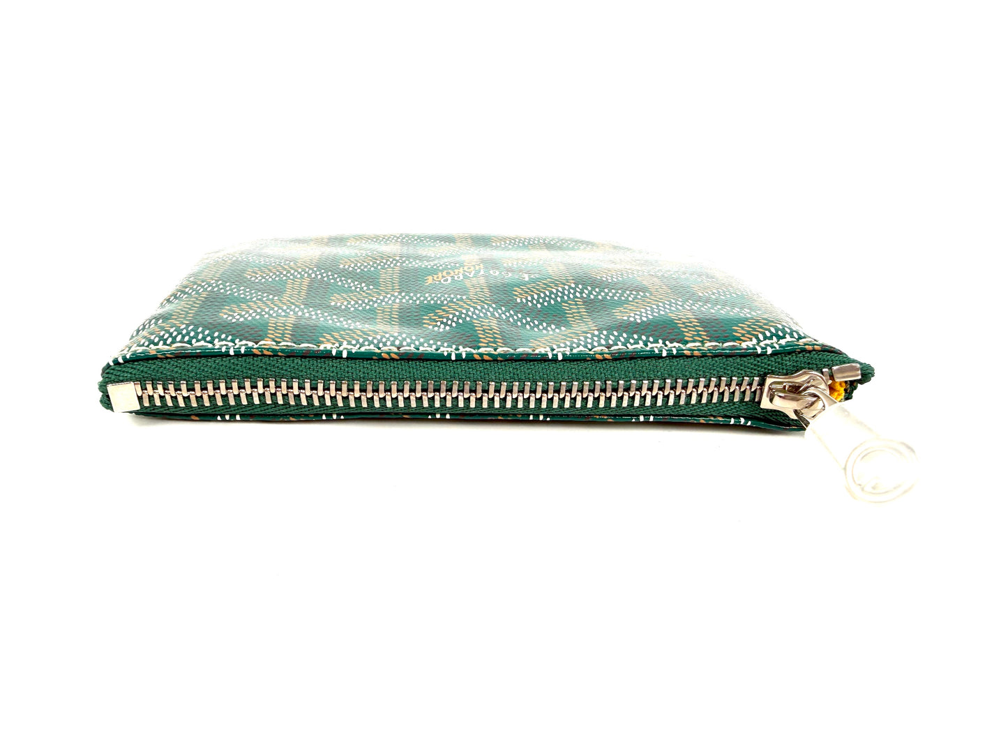 GOYARD Goyardine Nano Senta Key Pouch Green New