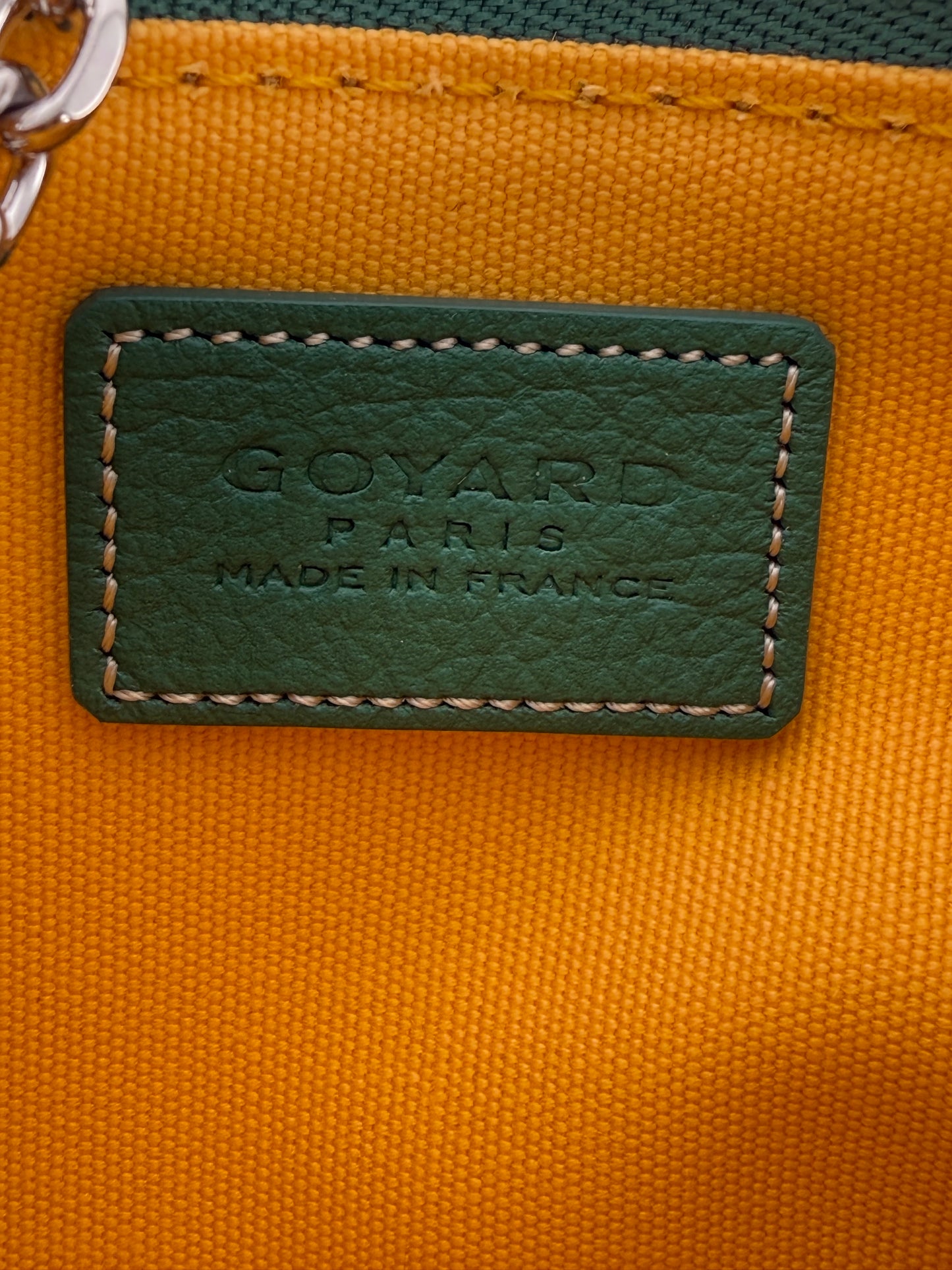 GOYARD Goyardine Nano Senta Key Pouch Green New