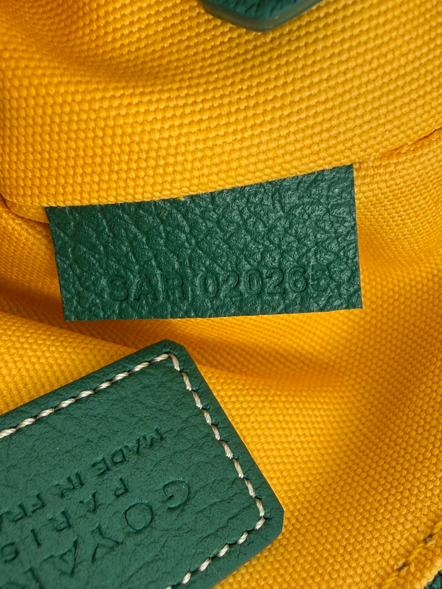 GOYARD Goyardine Nano Senta Key Pouch Green New