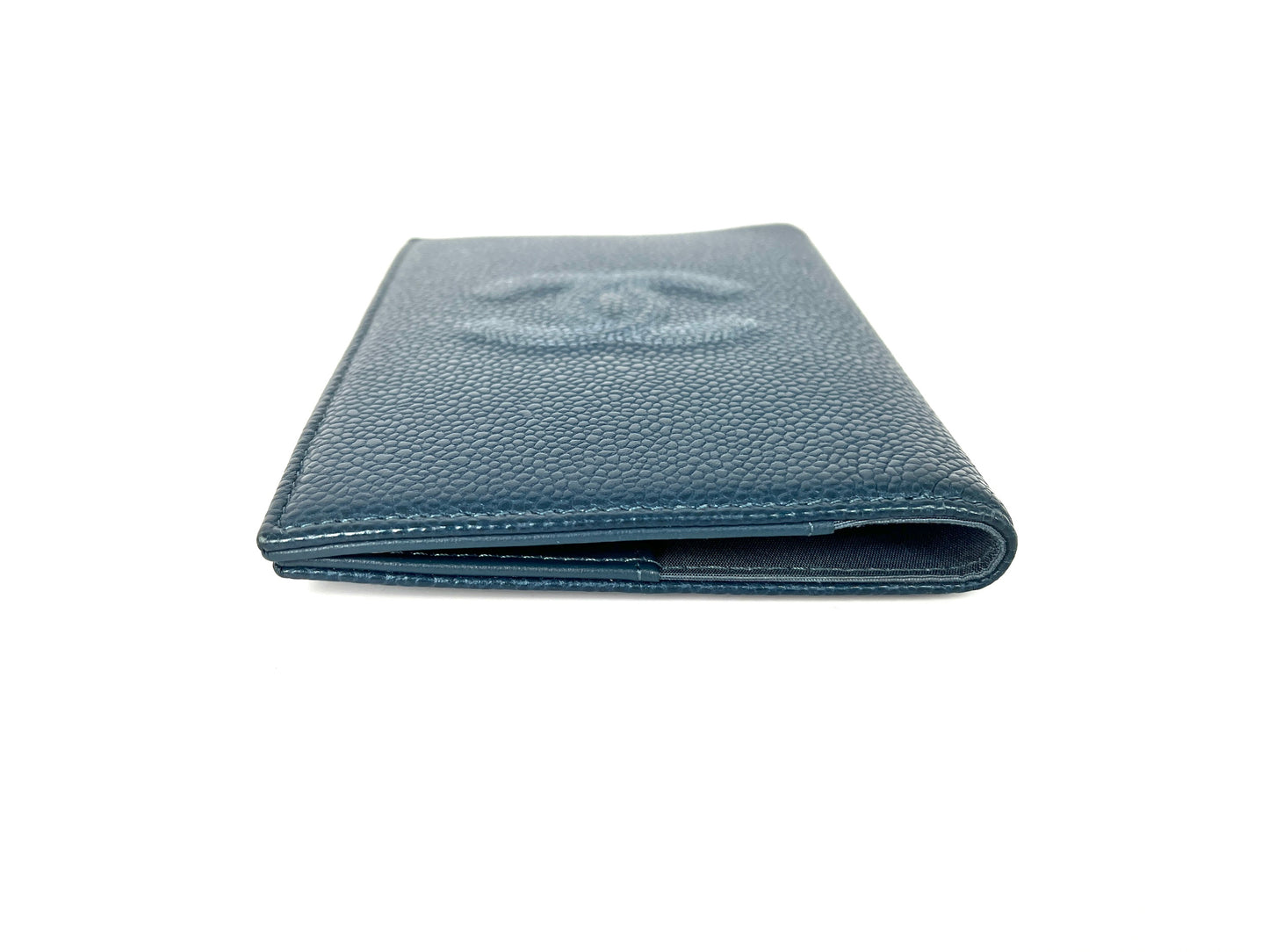 CHANEL Timeless CC 2019 Caviar Blue Passport Holder Case Cover