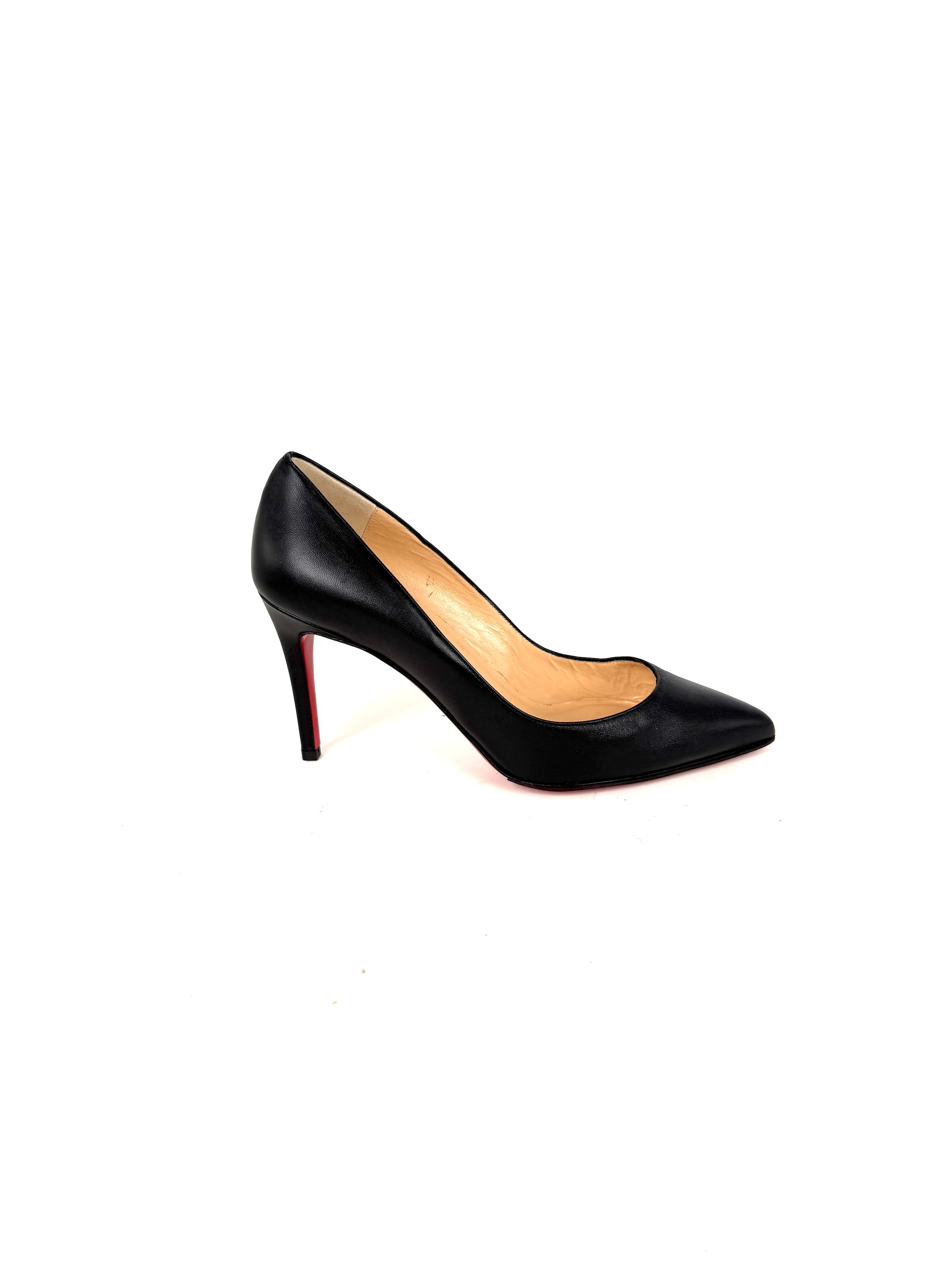 Christian Louboutin Pigalle Kate 85 Leather Pointed Toe Heel Pumps