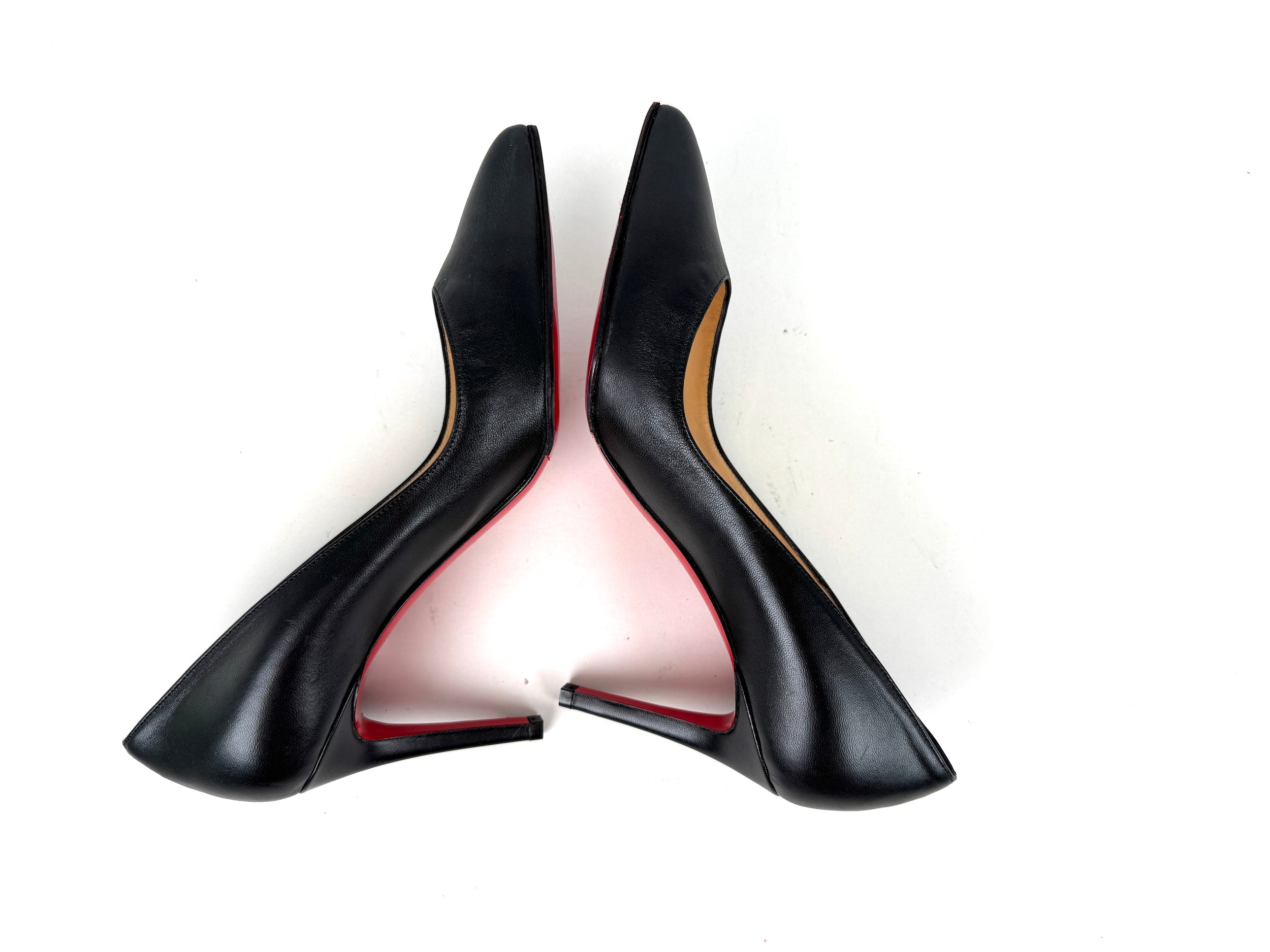 Christian Louboutin Pigalle Kate 85 Leather Pointed Toe Heel Pumps