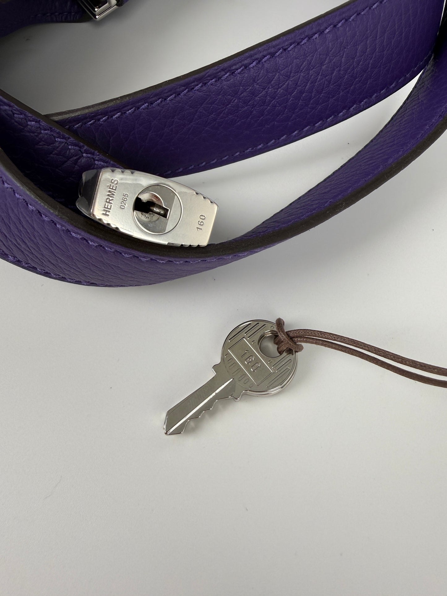 HERMES Picotin Lock 18 PM Purple Taurillon Clemence Satchel Top Handle Bag New with tag