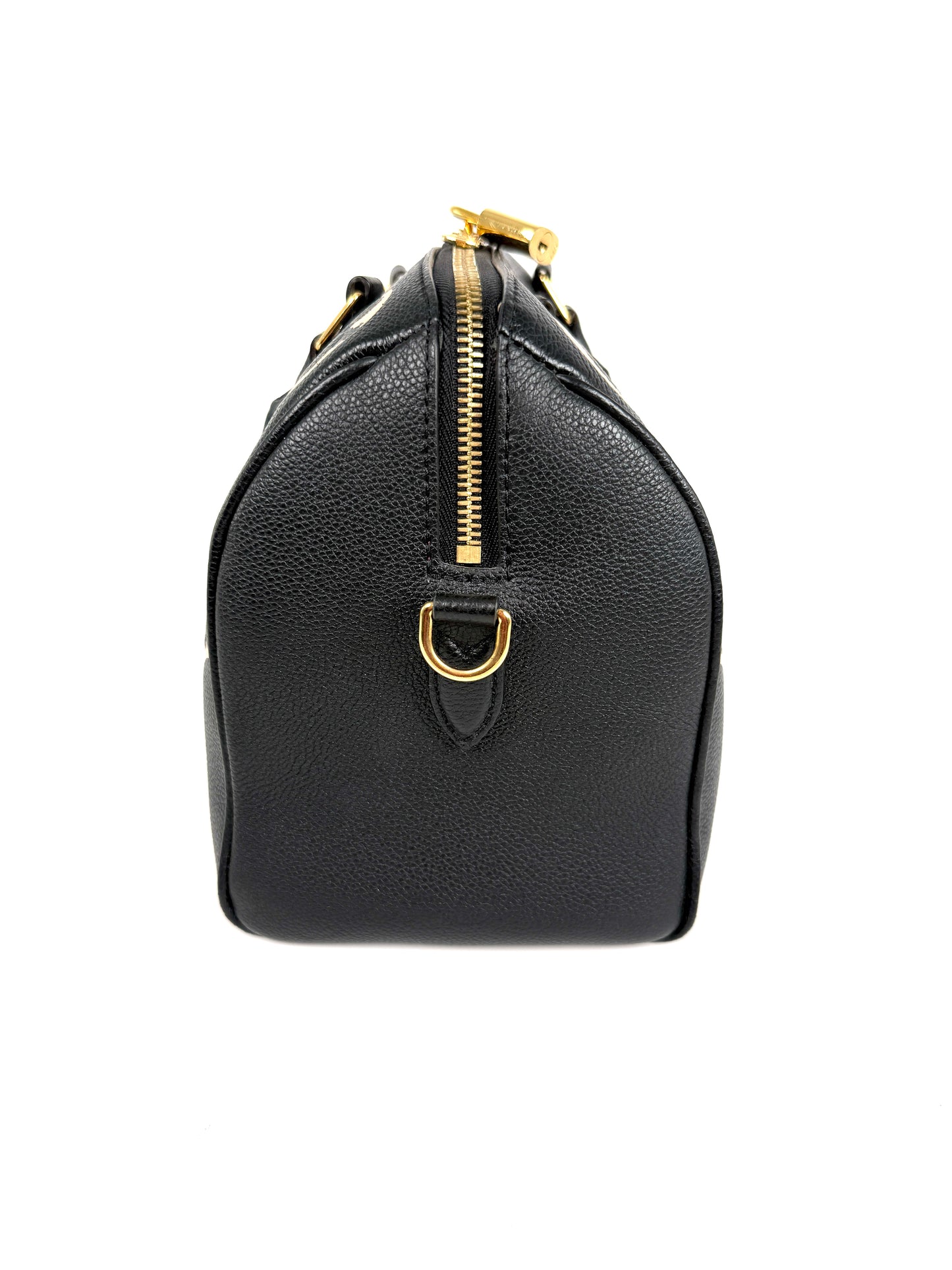Louis Vuitton Empreinte Giant Monogram Speedy 25 Bandouliere Black Beige Leather Bag