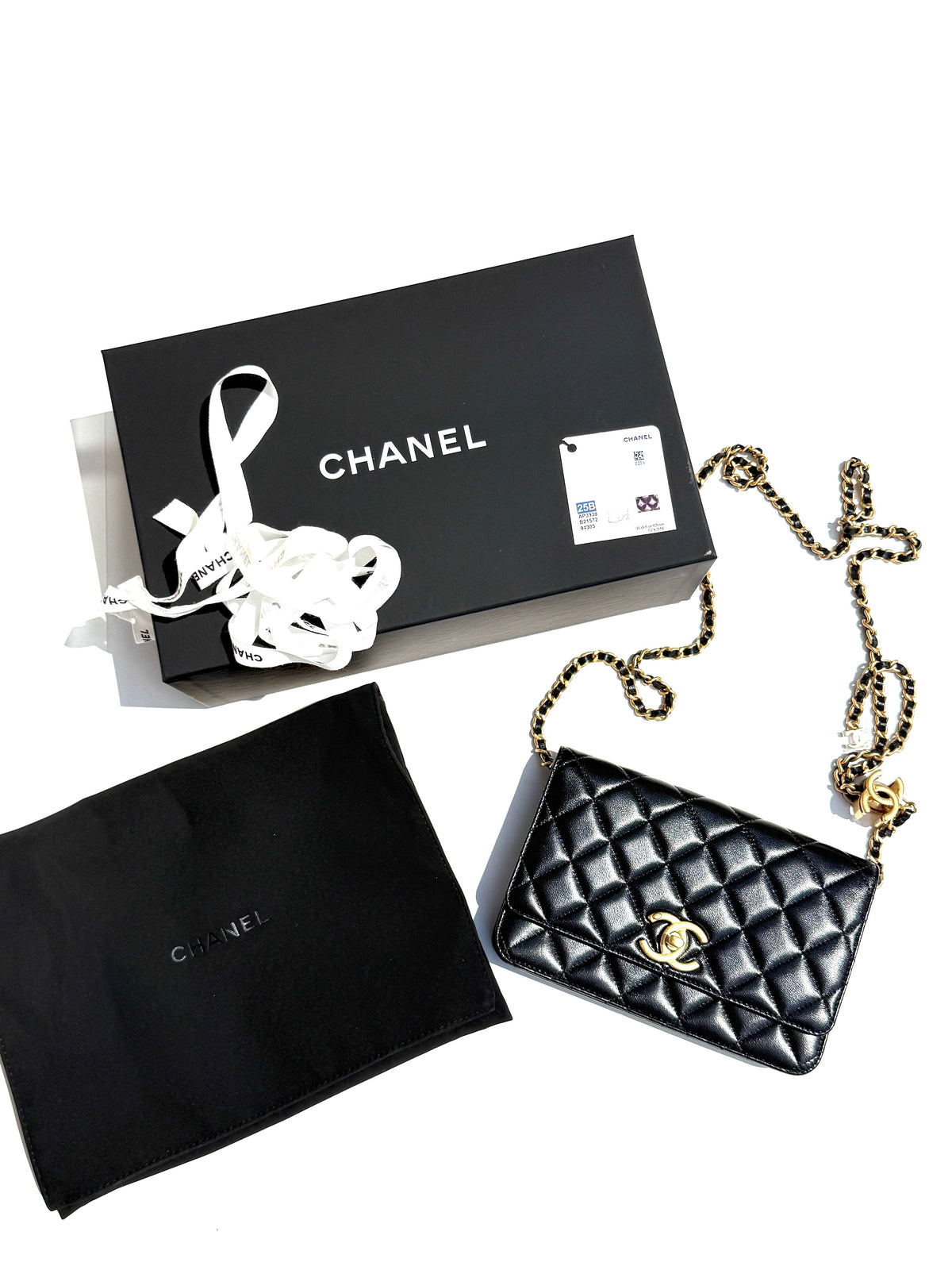Chanel 2026 Lambskin Quilted Leather Adjustable Wallet on Chain WOC