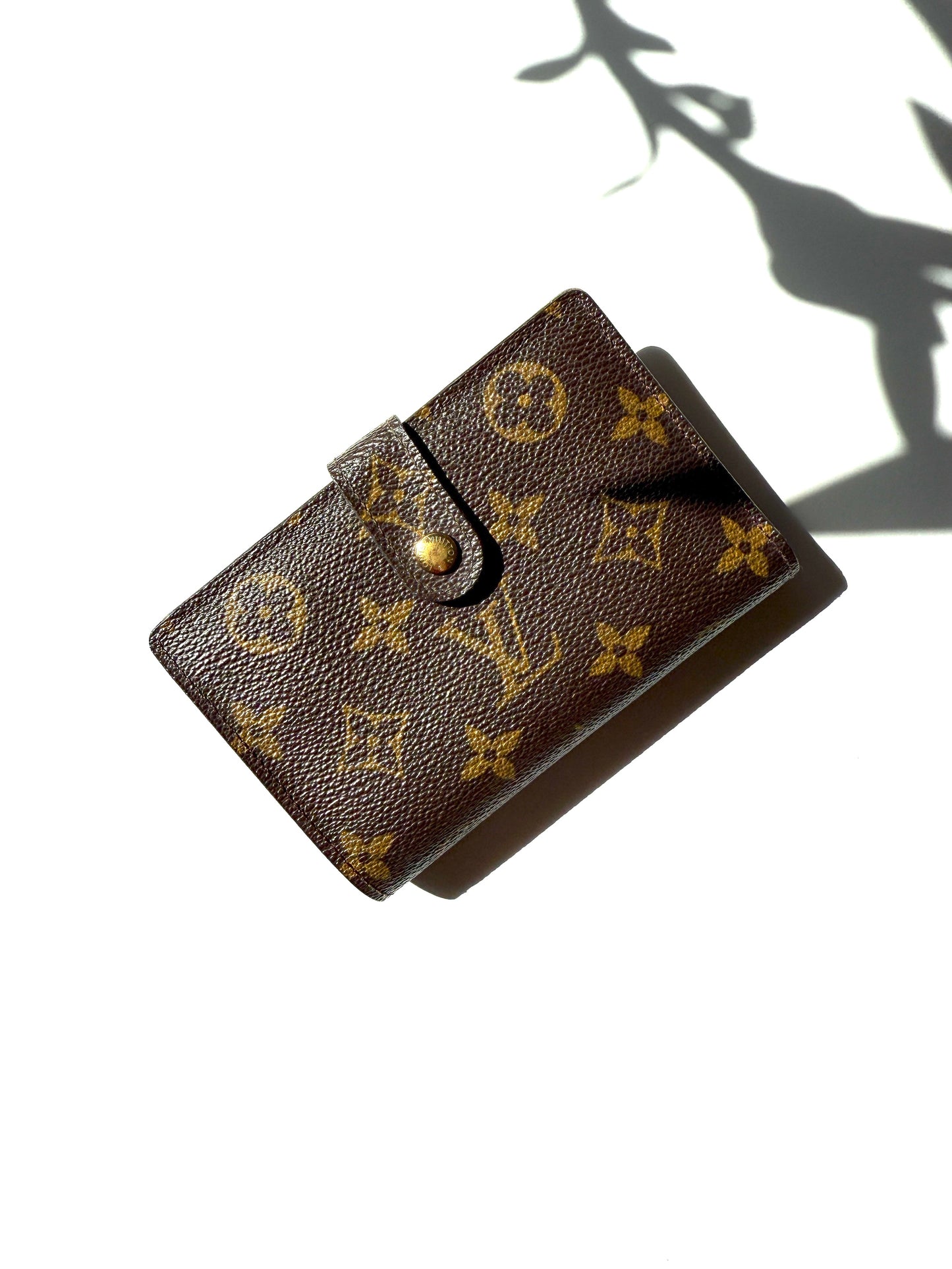 Louis Vuitton Monogram Kisslock French Compact Wallet Purse