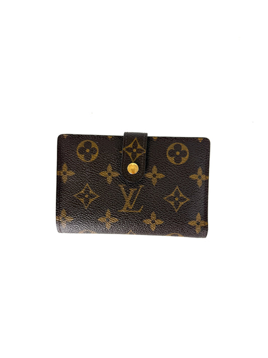 Louis Vuitton Monogram Kisslock French Compact Wallet Purse