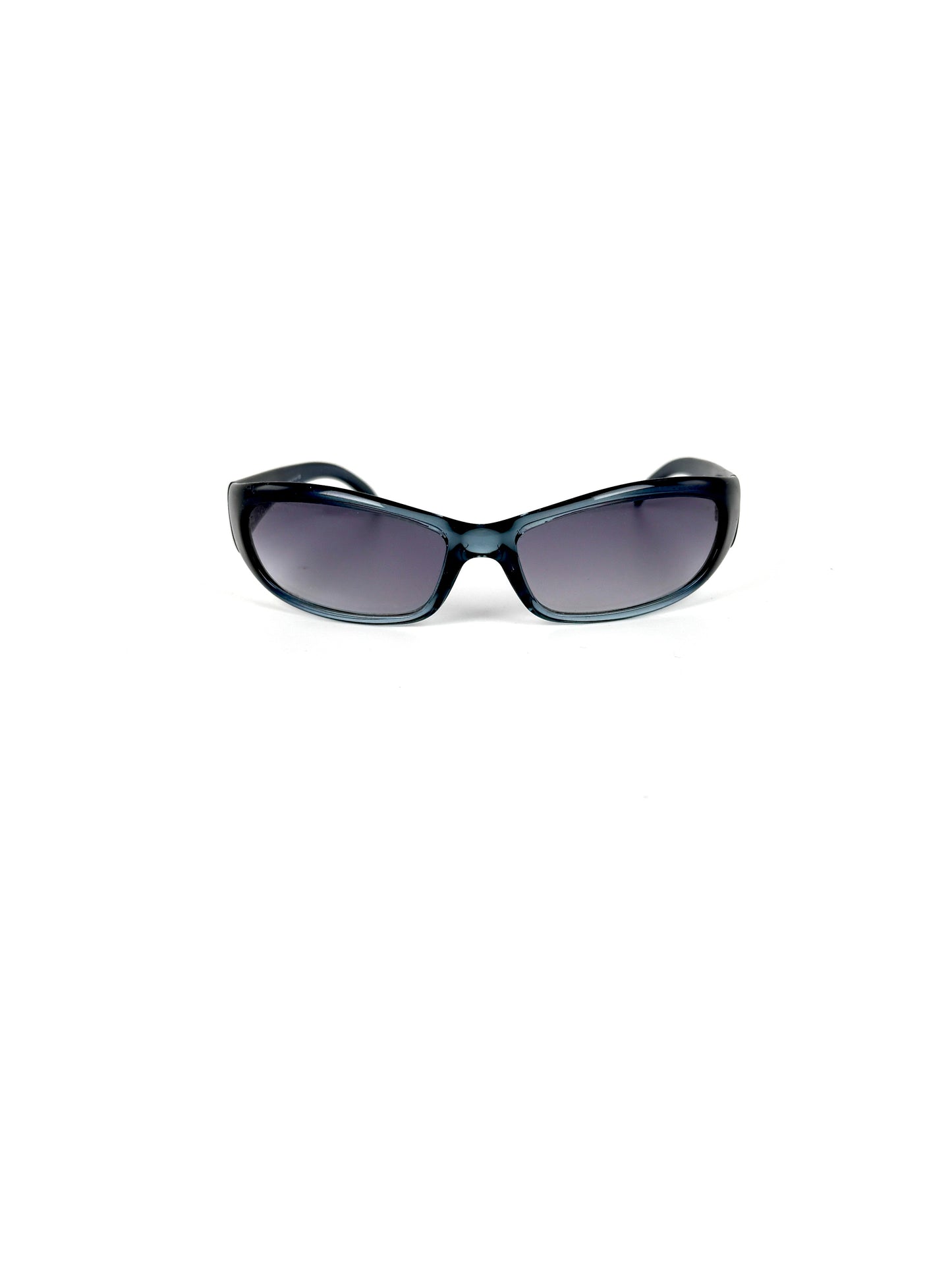 CHANEL 6004 Blue Acetate Wrap Around CC Crystal Sunglasses