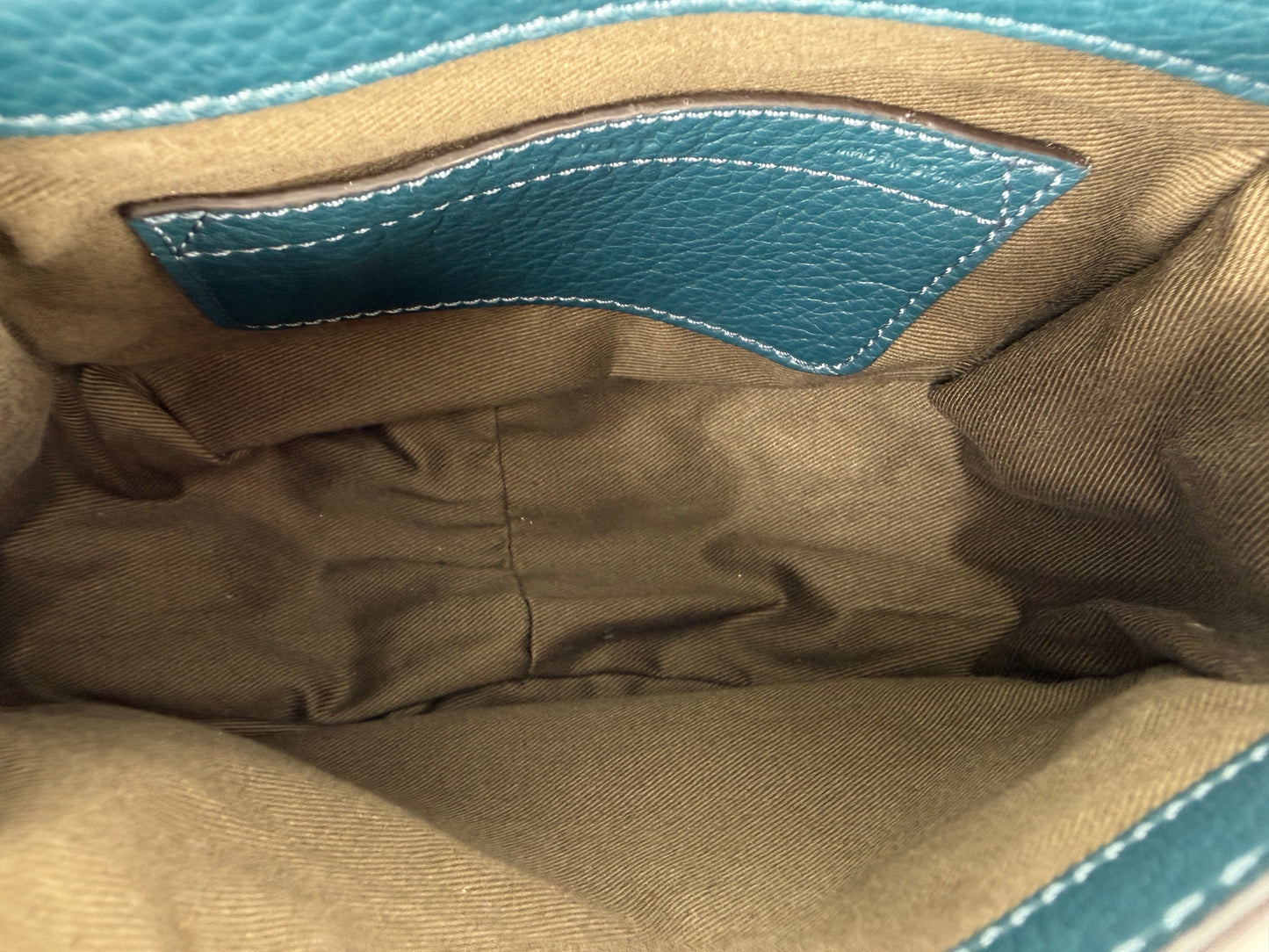 Chloe Marcie Small Blue Leather Crossbody Bag