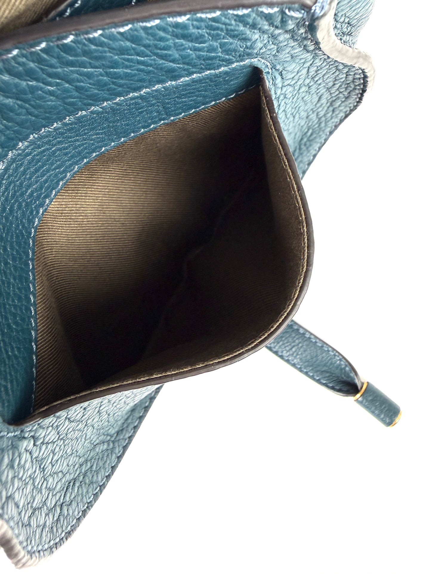 Chloe Marcie Small Blue Leather Crossbody Bag