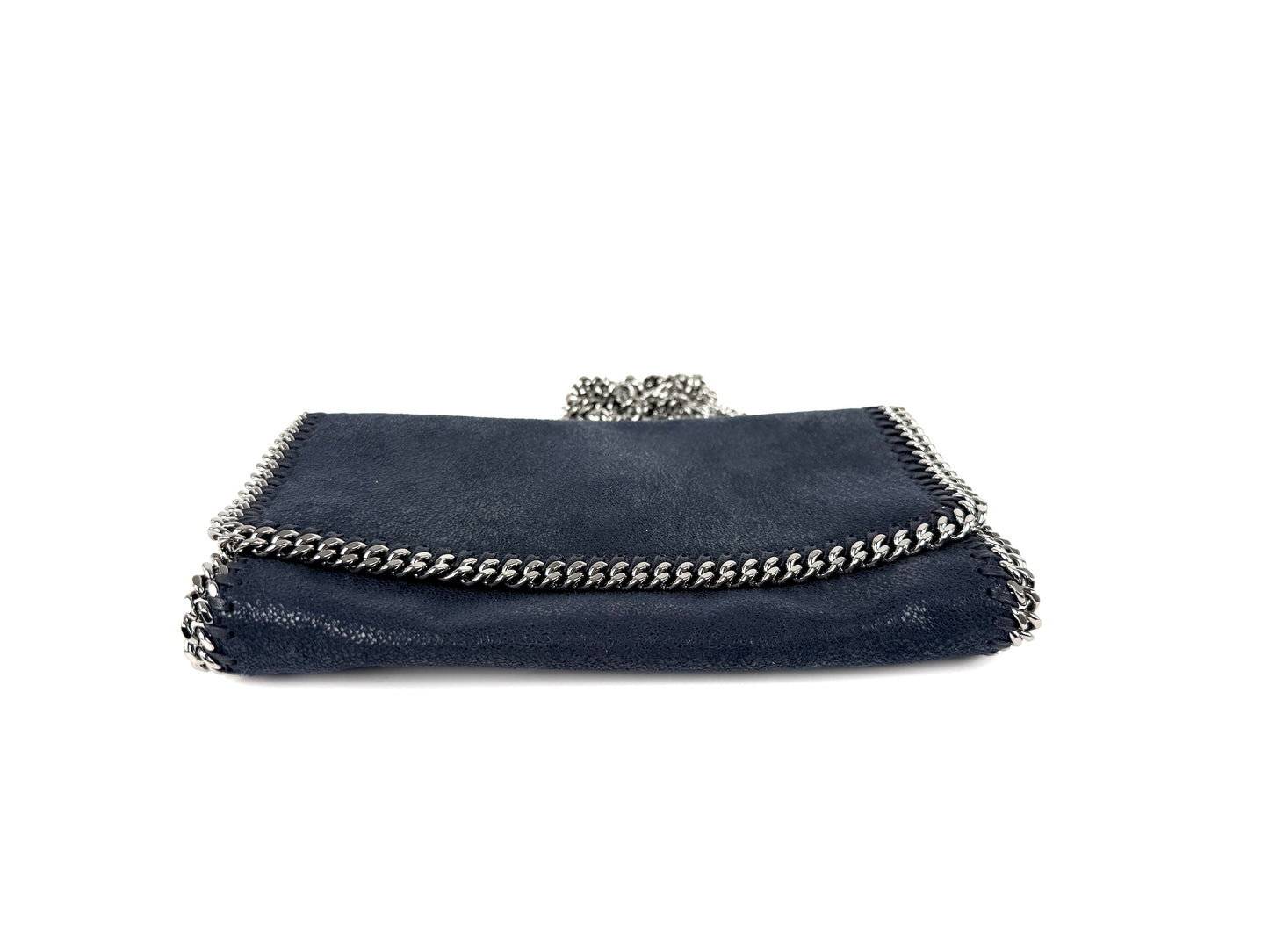 Stella McCartney Falabella Shaggy Deer Vegan Navy Blue Clutch Crossbody Bag
