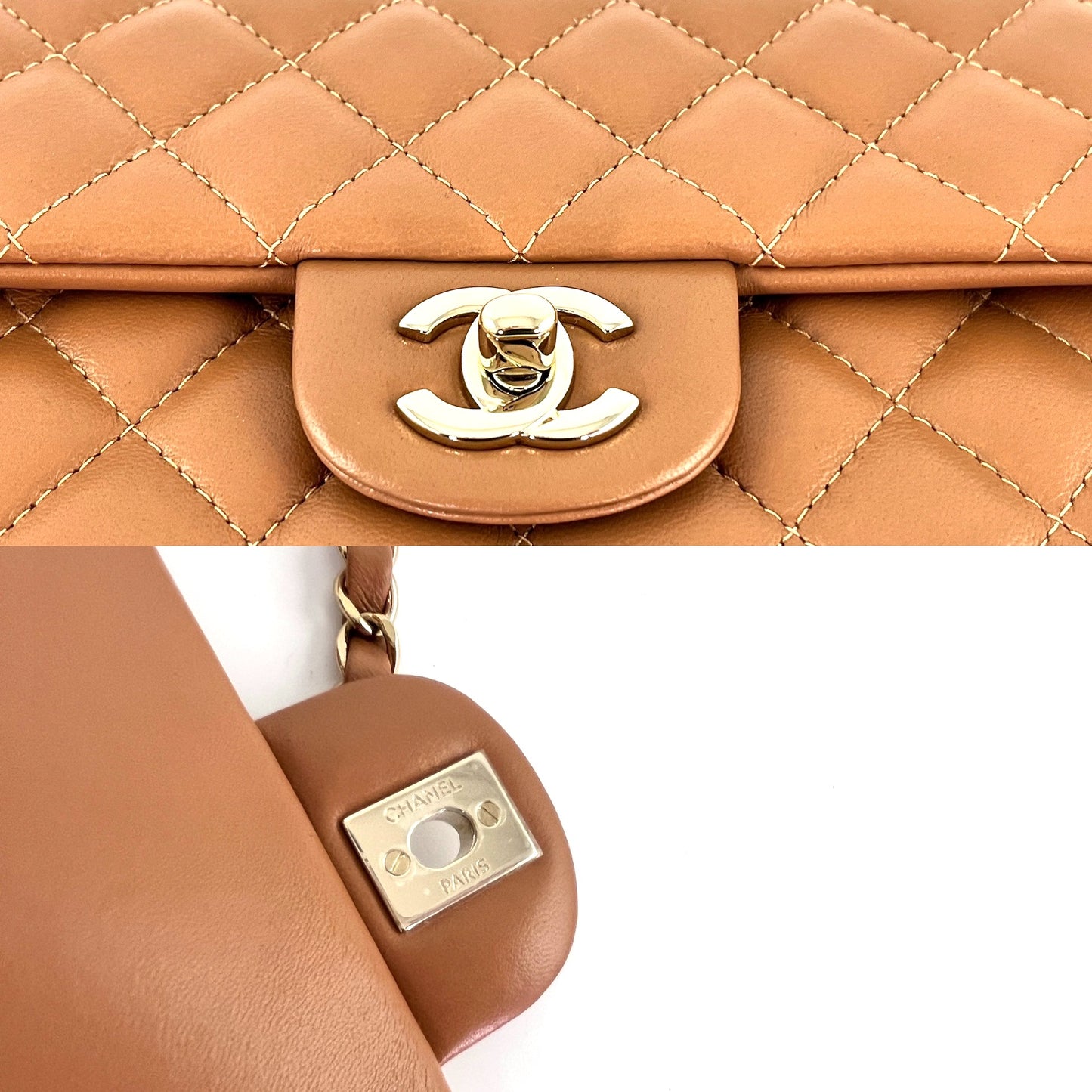 CHANEL Caramel Brown 2022 Rectangular Mini Flap