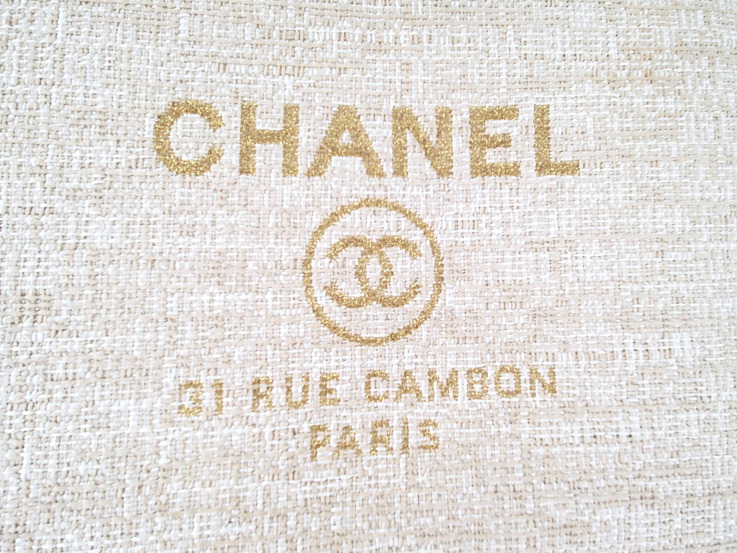 Chanel Large Deauville O-Case Woven Clutch Laptop Holder