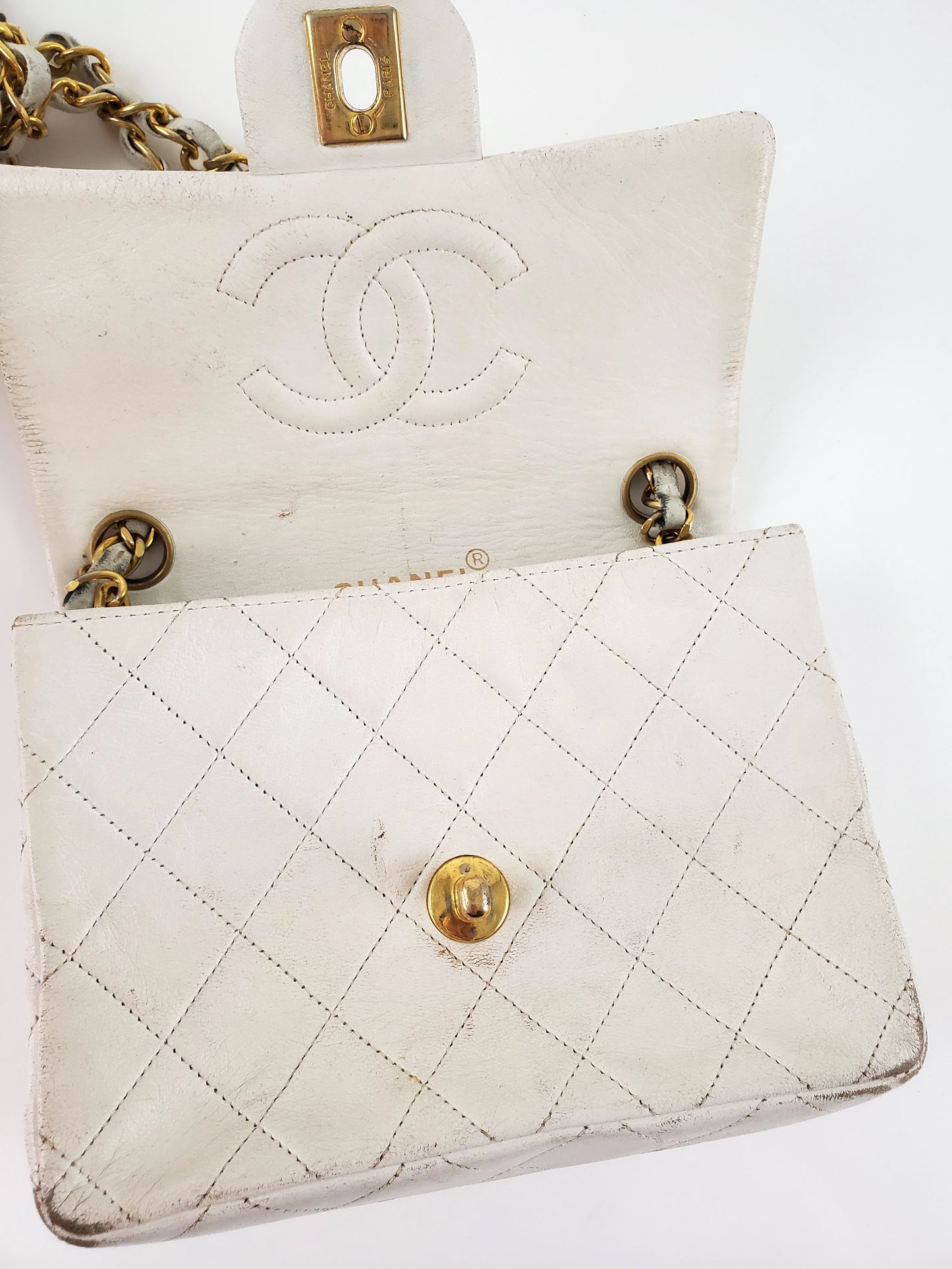 Chanel Vintage Quilted Classic Mini Square Flap Bag