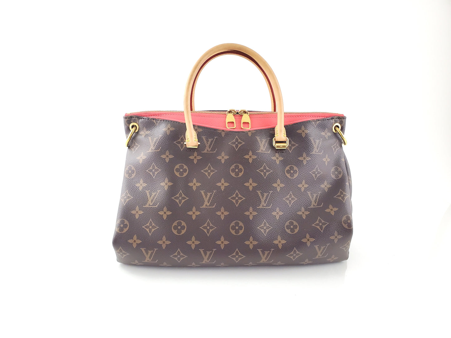 Louis Vuitton Pallas MM Dahlia Pink Monogram Logo Satchel Bag