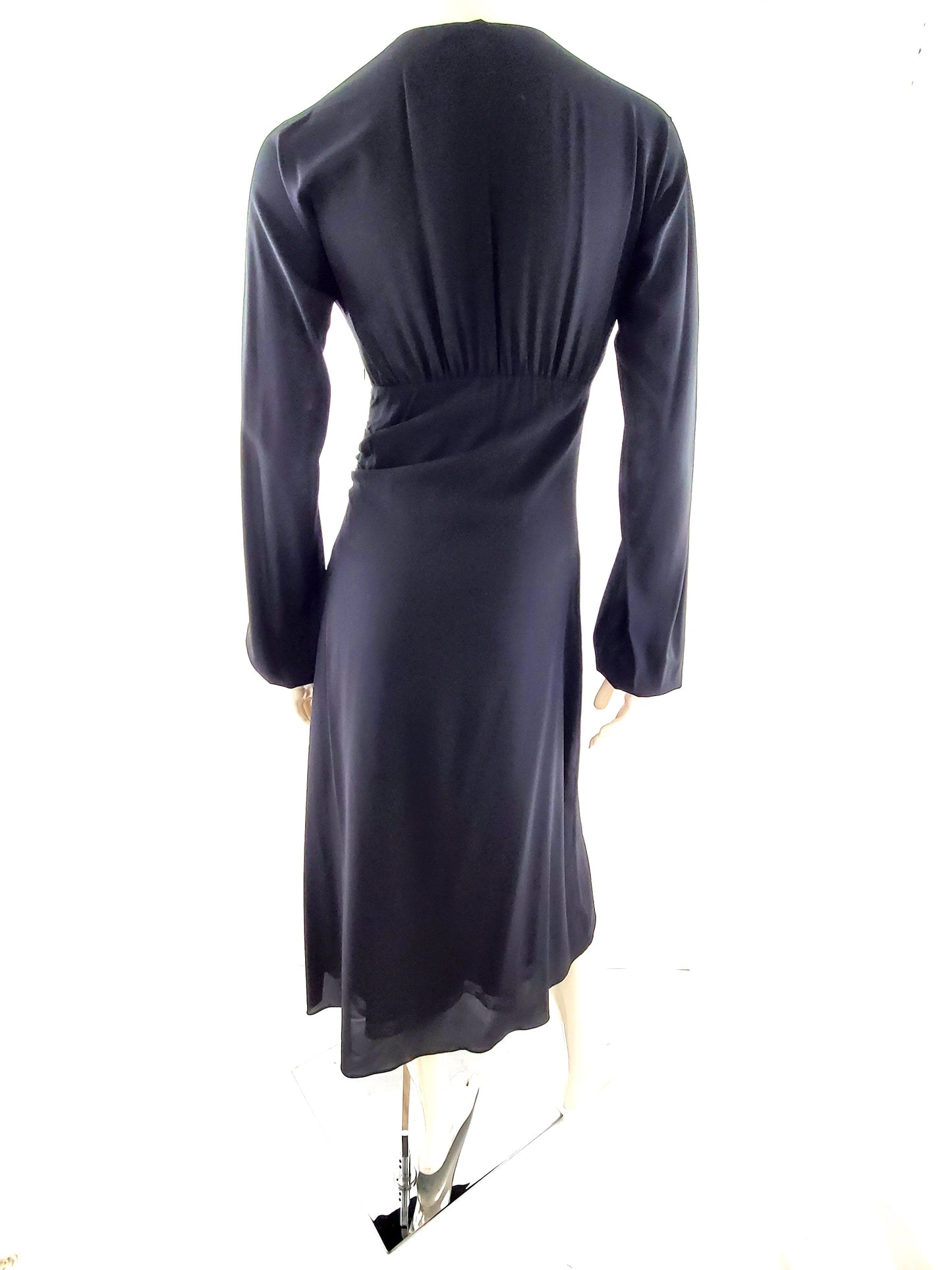 DOLCE & GABANNA Long Sleeve Silk Midi Dress 40