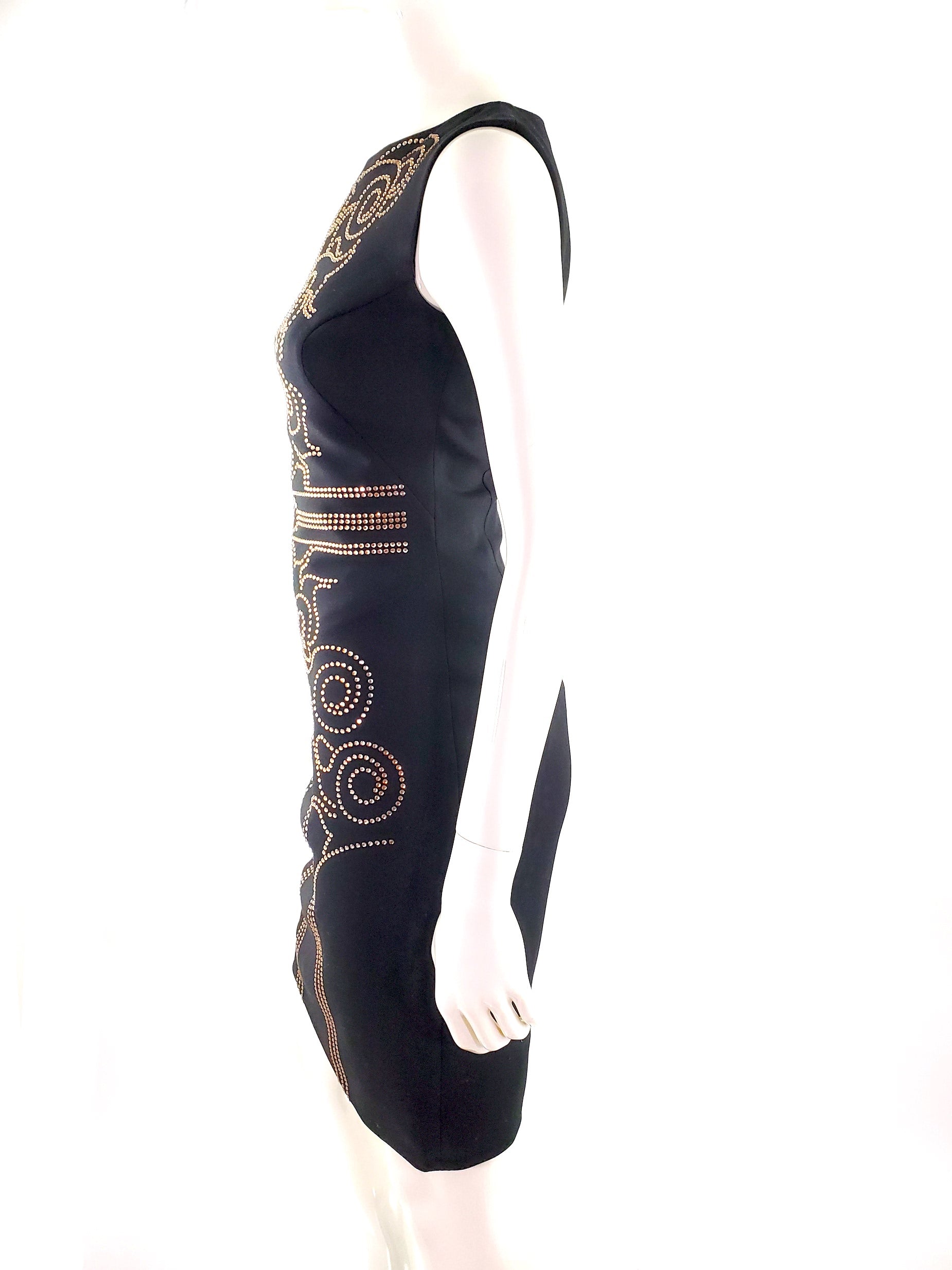 Versace Collection Black Fitted Sheath Embellished Sleeveless Dress 40 Fashion Reloved Versace Collection Black Fitted Sheath Embellished Sleeveless Dress 40 Fashion Reloved