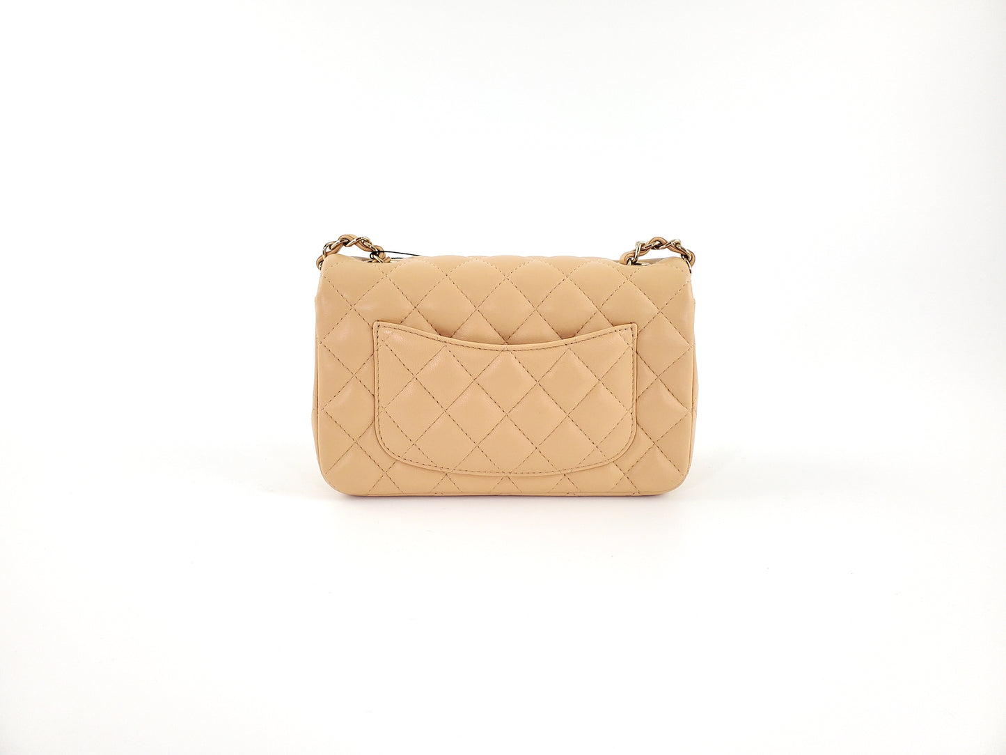 New Chanel Classic 2021 Rectangular Mini Beige Flap Bag