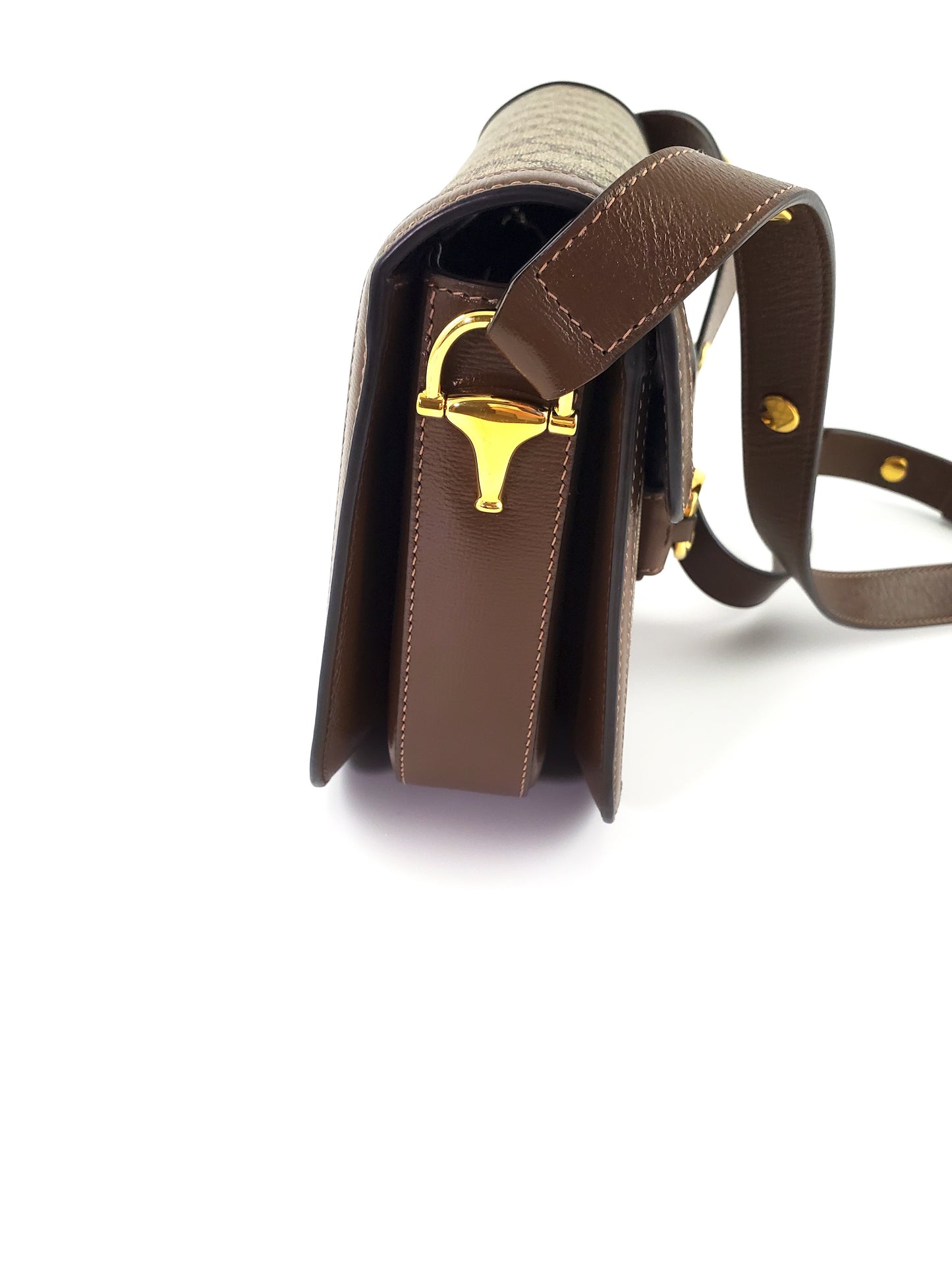 Gucci GG Supreme Monogram 1955 Horsebit Shoulder Bag