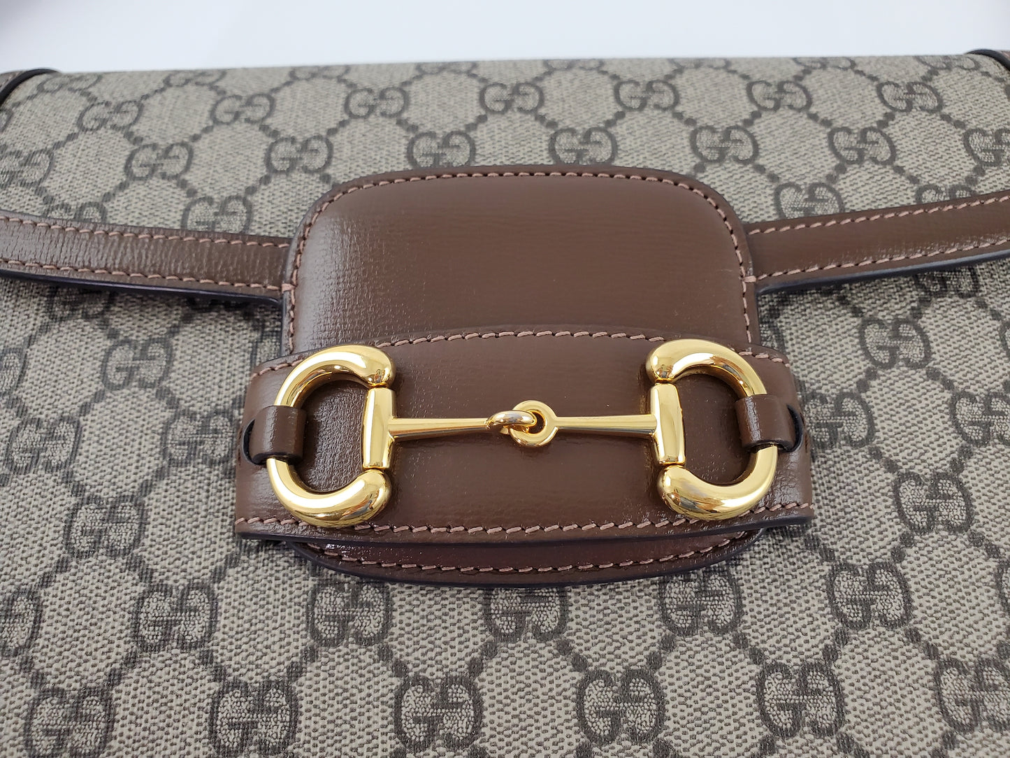 Gucci GG Supreme Monogram 1955 Horsebit Shoulder Bag